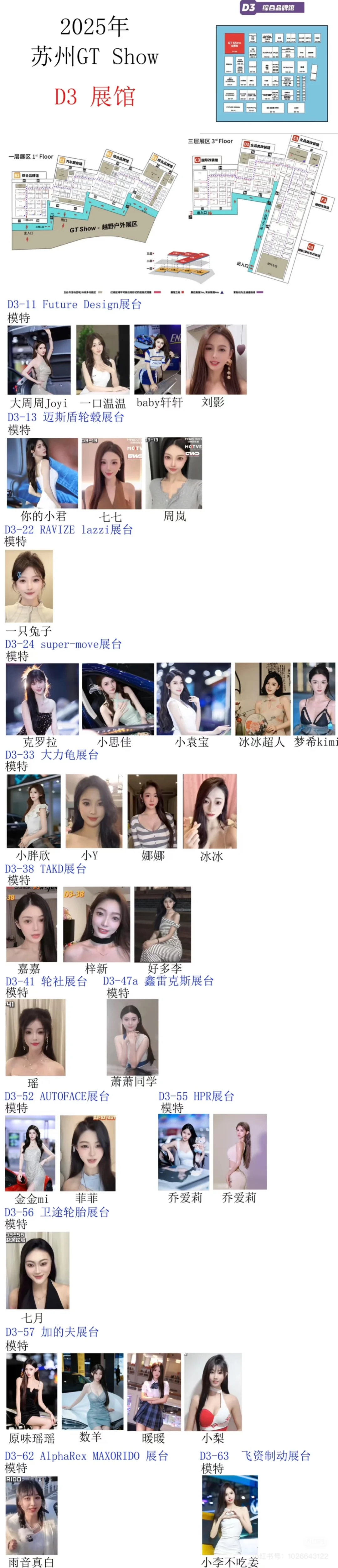 2025苏州GTShow车模分布