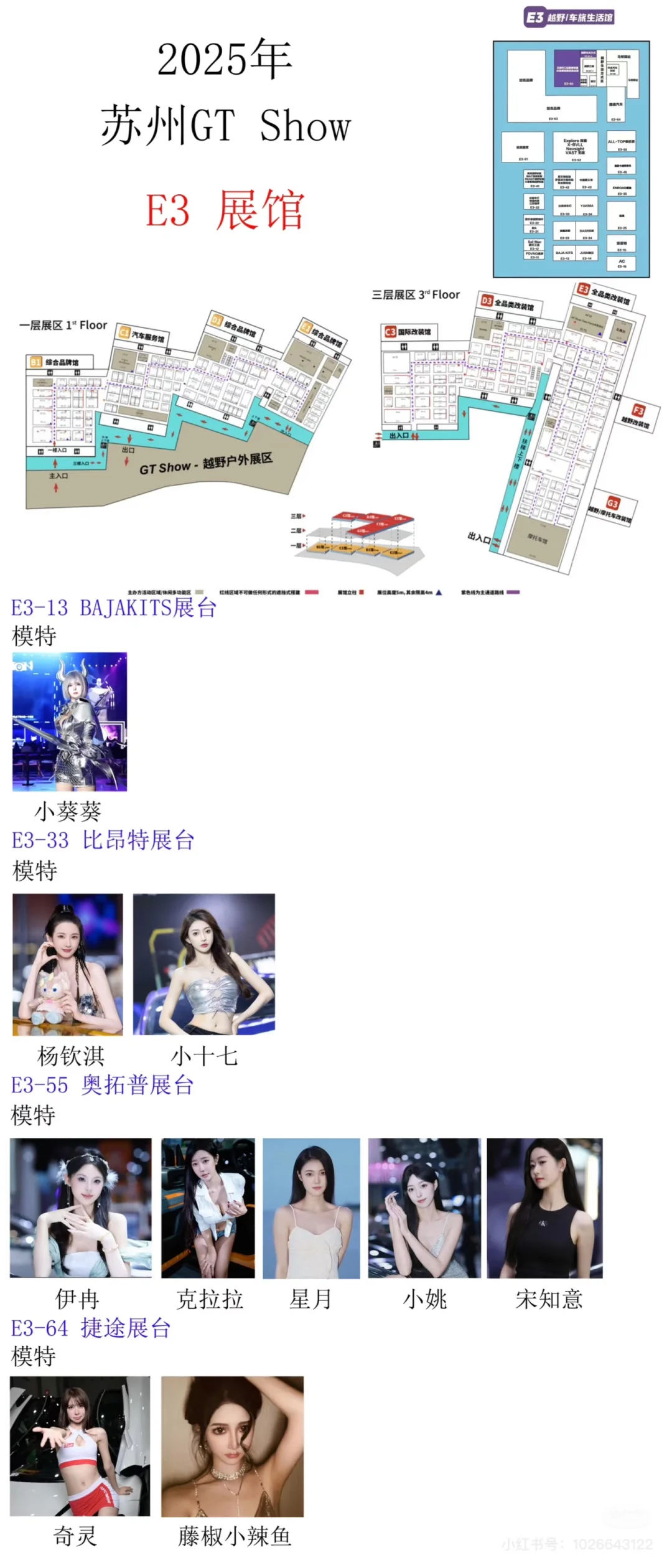 2025苏州GTShow车模分布