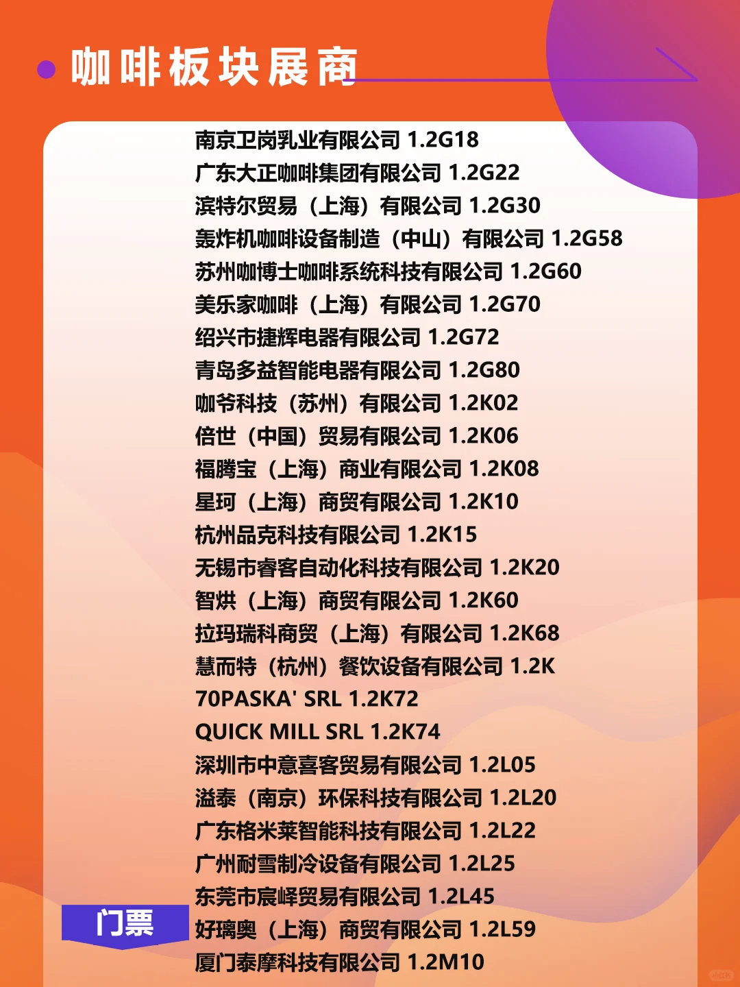 上海国际酒店及餐饮业博览会，展商名单