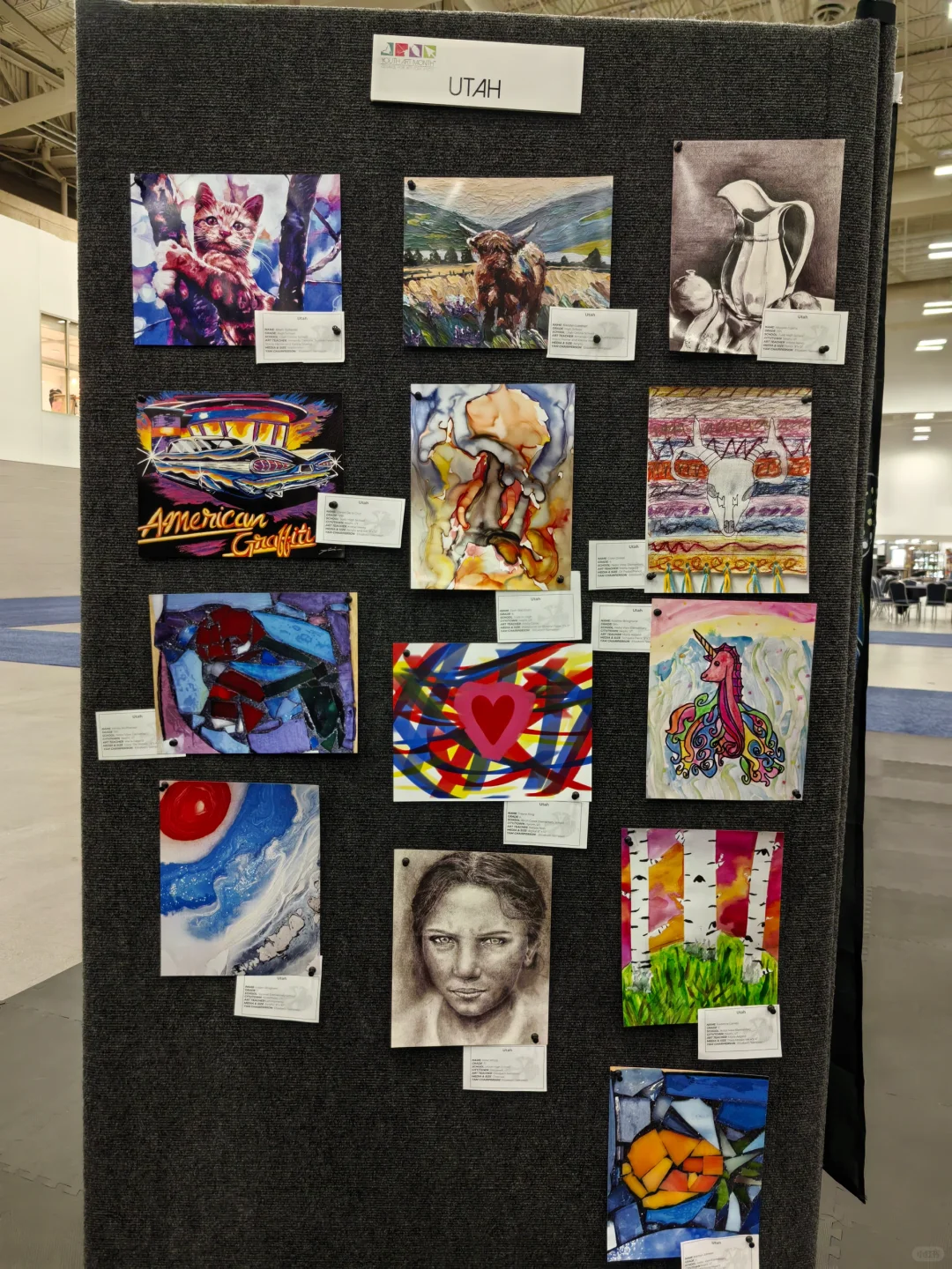 美国NAEA教育展会：学生绘画作品展