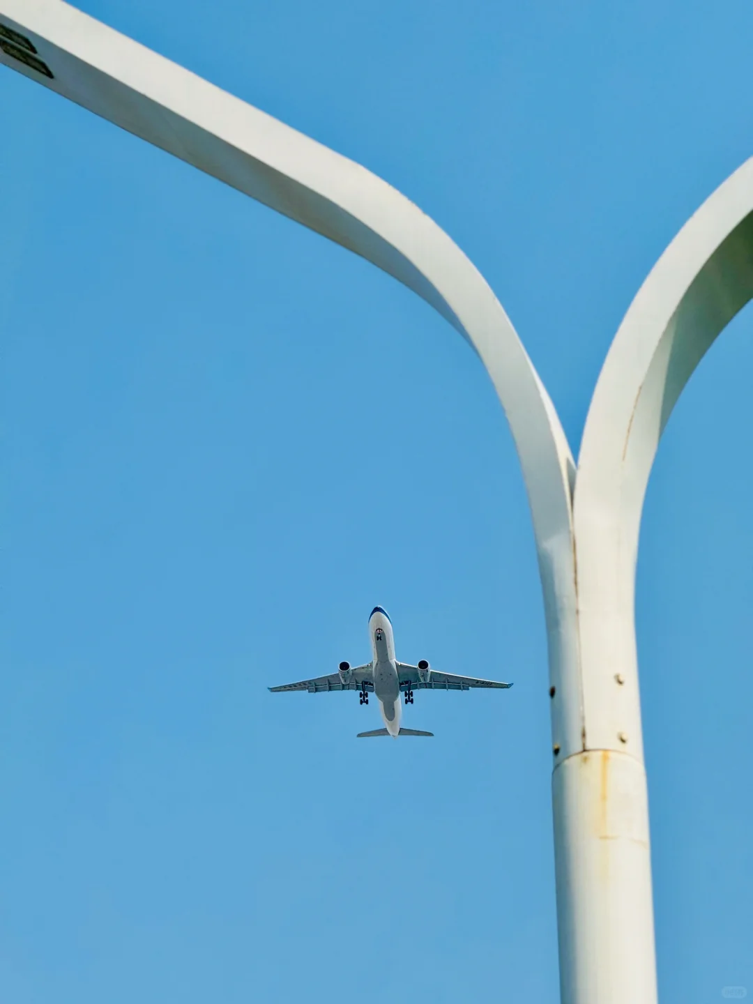 会展湾花园里看飞机又近又大