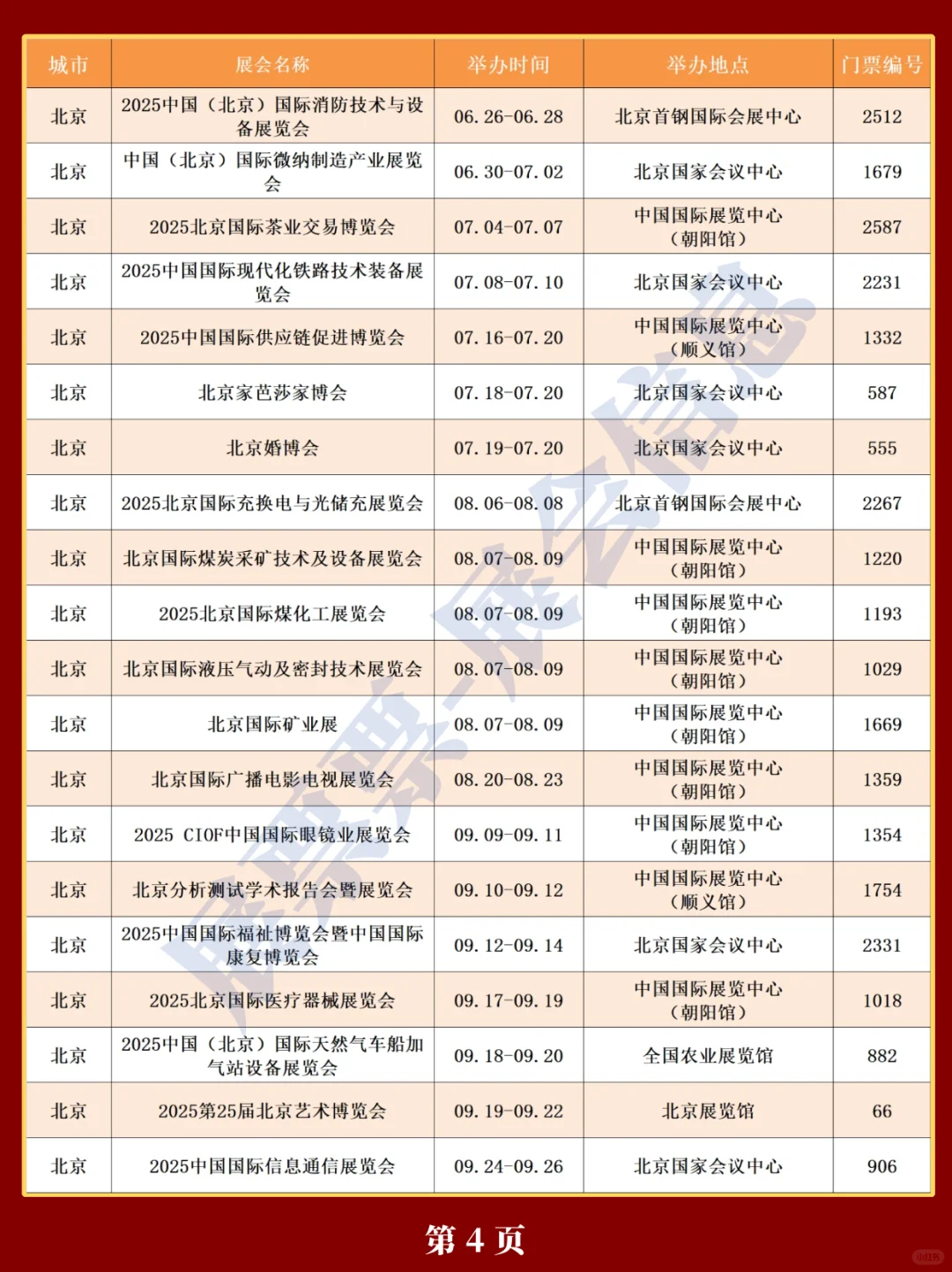 最新❗北京2025年展会排期表(更新版)
