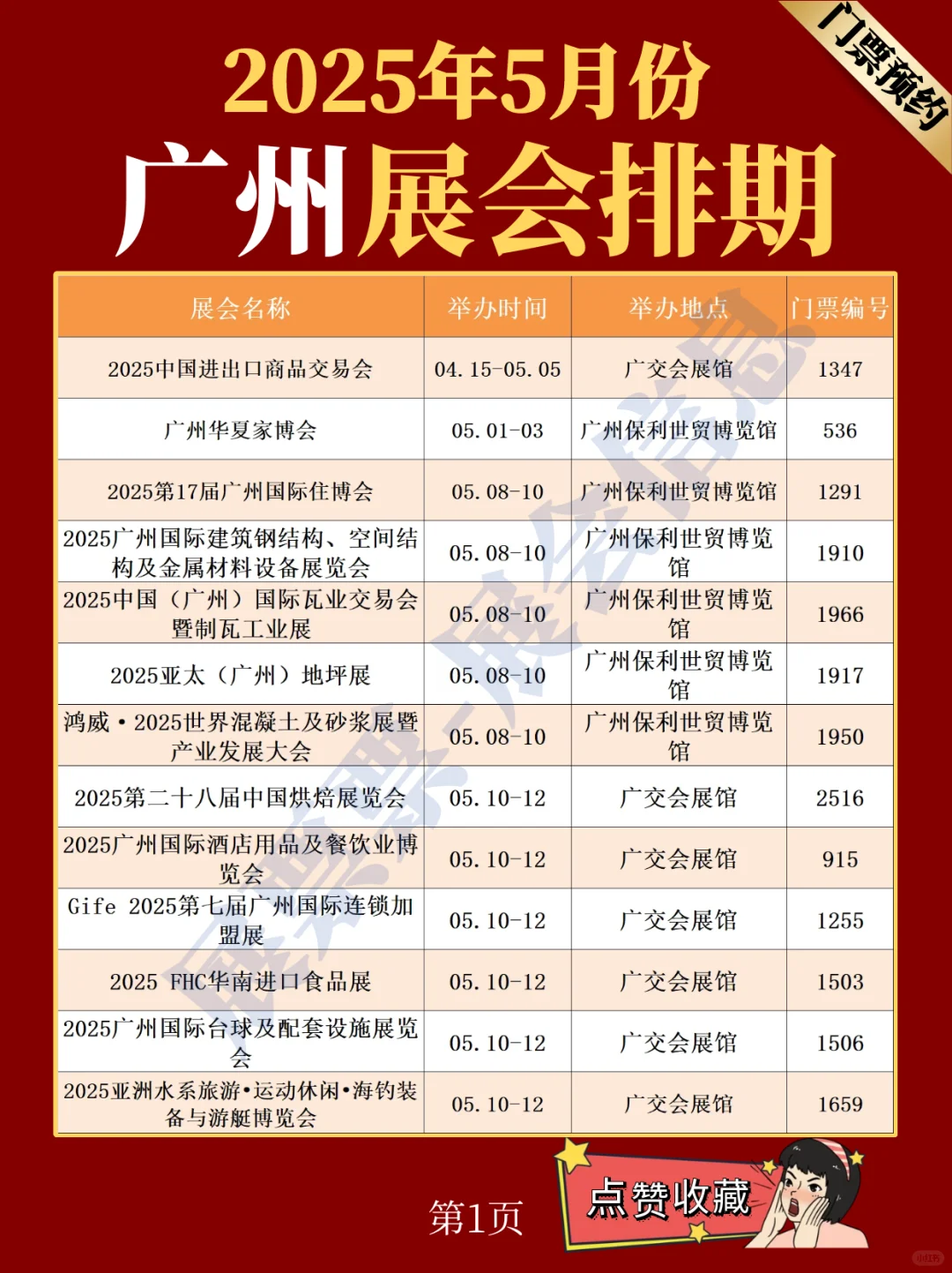 广州展会 | 2025年5月展览排期表（共42场）