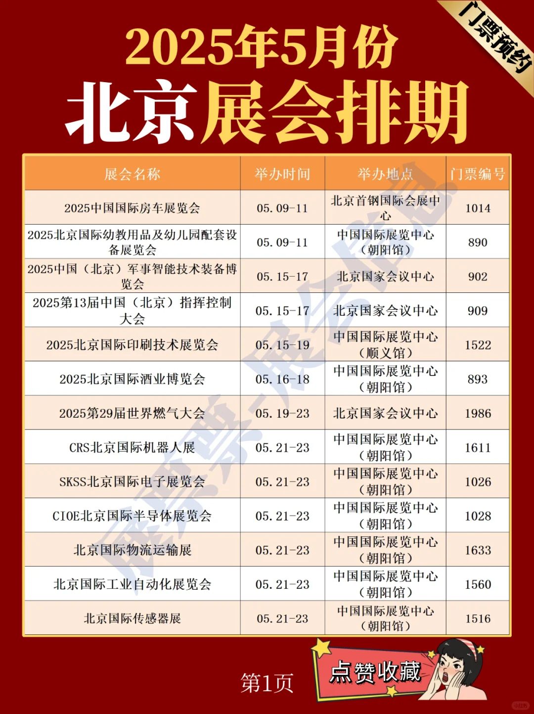 北京展会 | 2025年5月展览排期表（共22场）