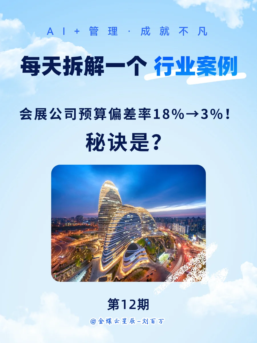 会展公司预算偏差率18%→3%!秘诀是?