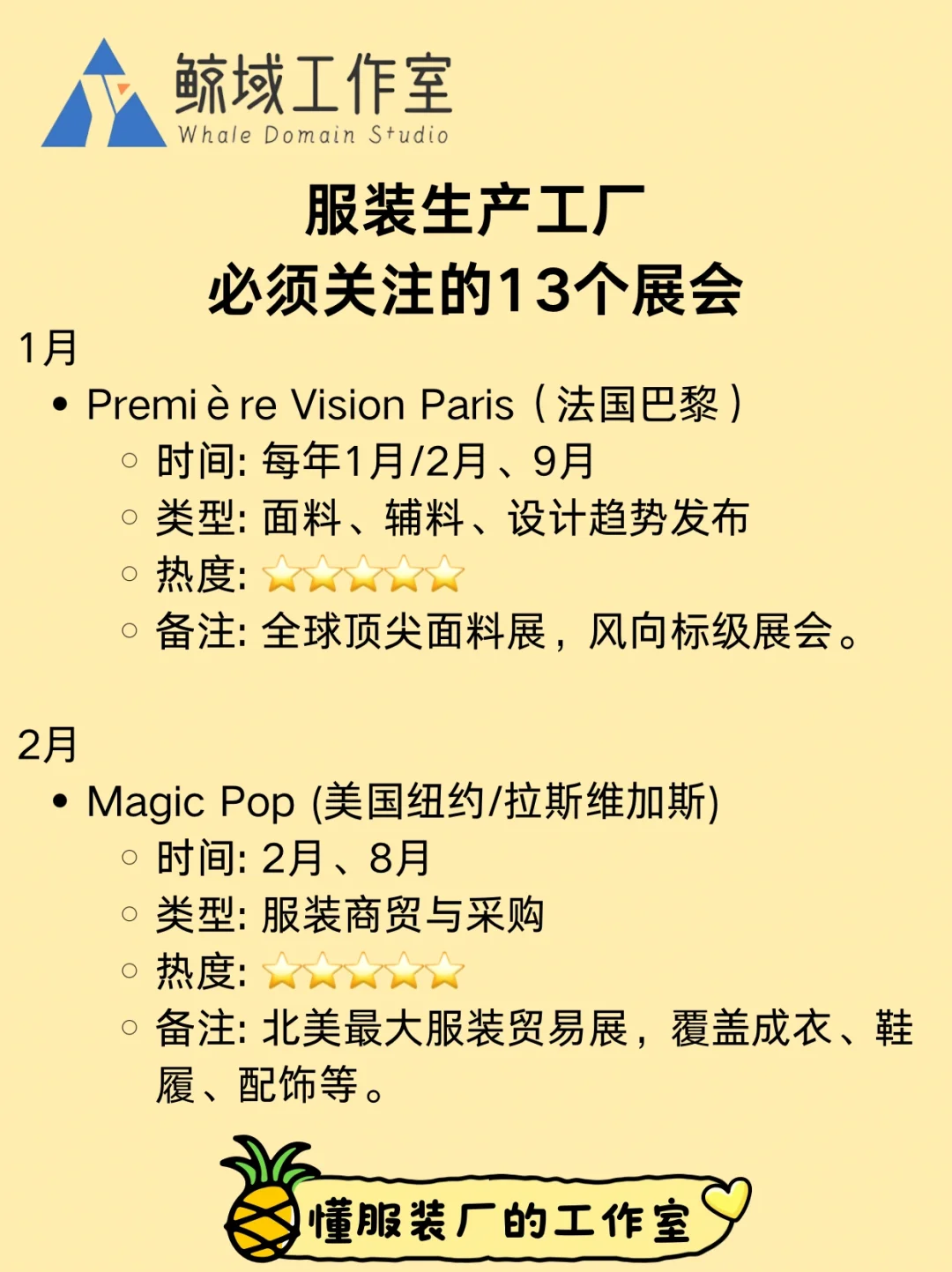 服装产业工厂每年必须关注的13个展会