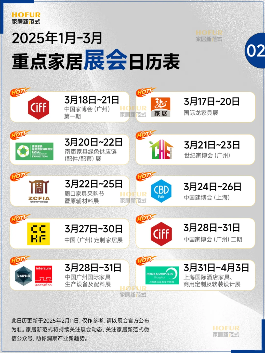 2025家居展会日历：抢占万亿市场先机