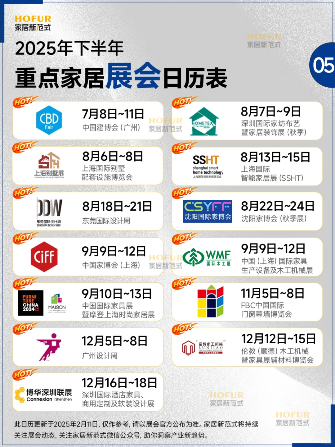 2025家居展会日历：抢占万亿市场先机