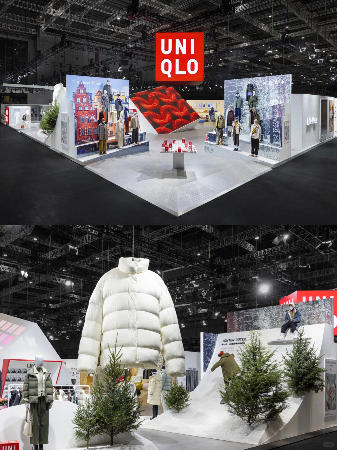 巨型“羽绒服”｜优衣库在进博会打造超大展台