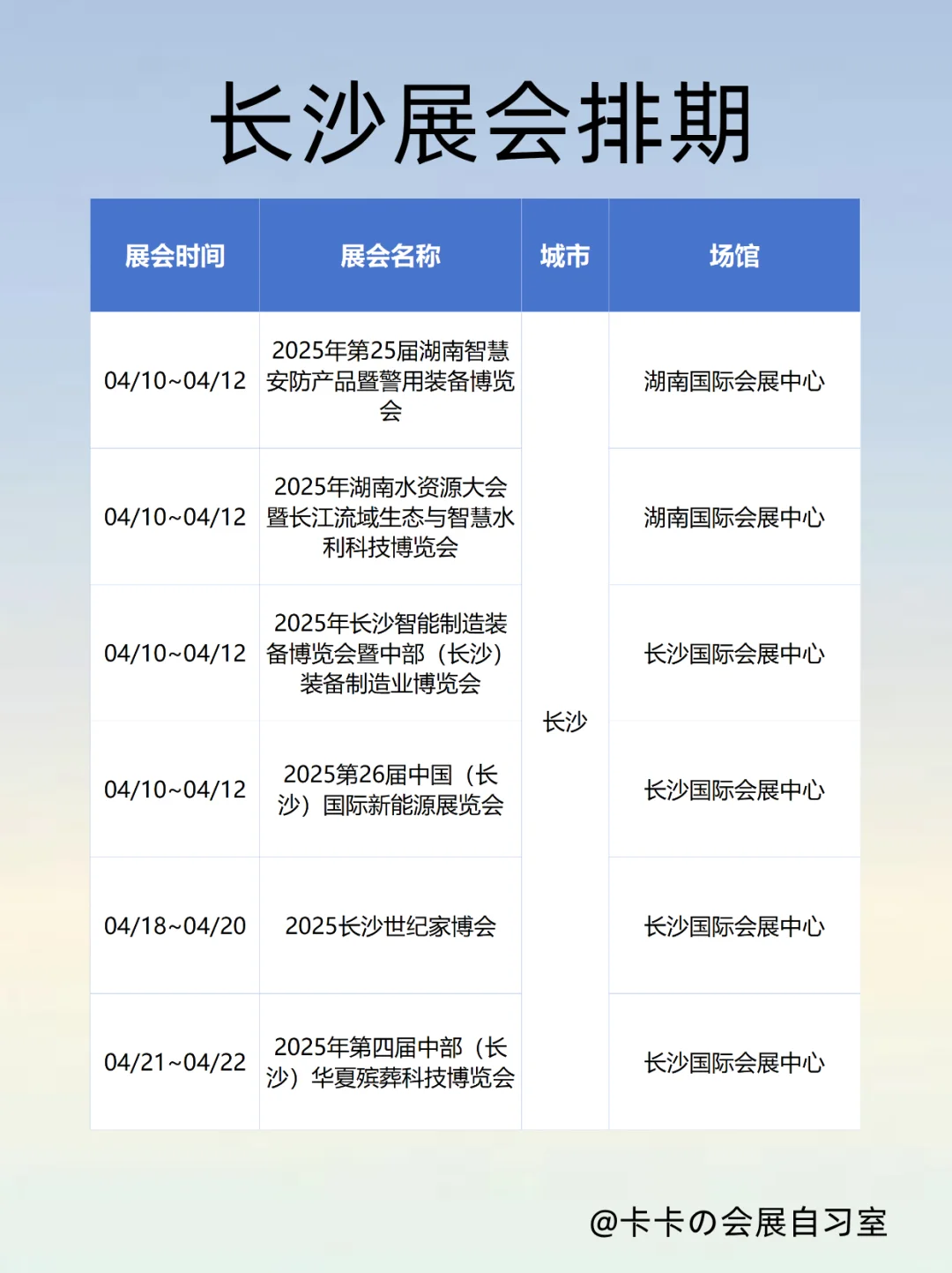 长沙4月展会排期新鲜出炉！千万别错过！