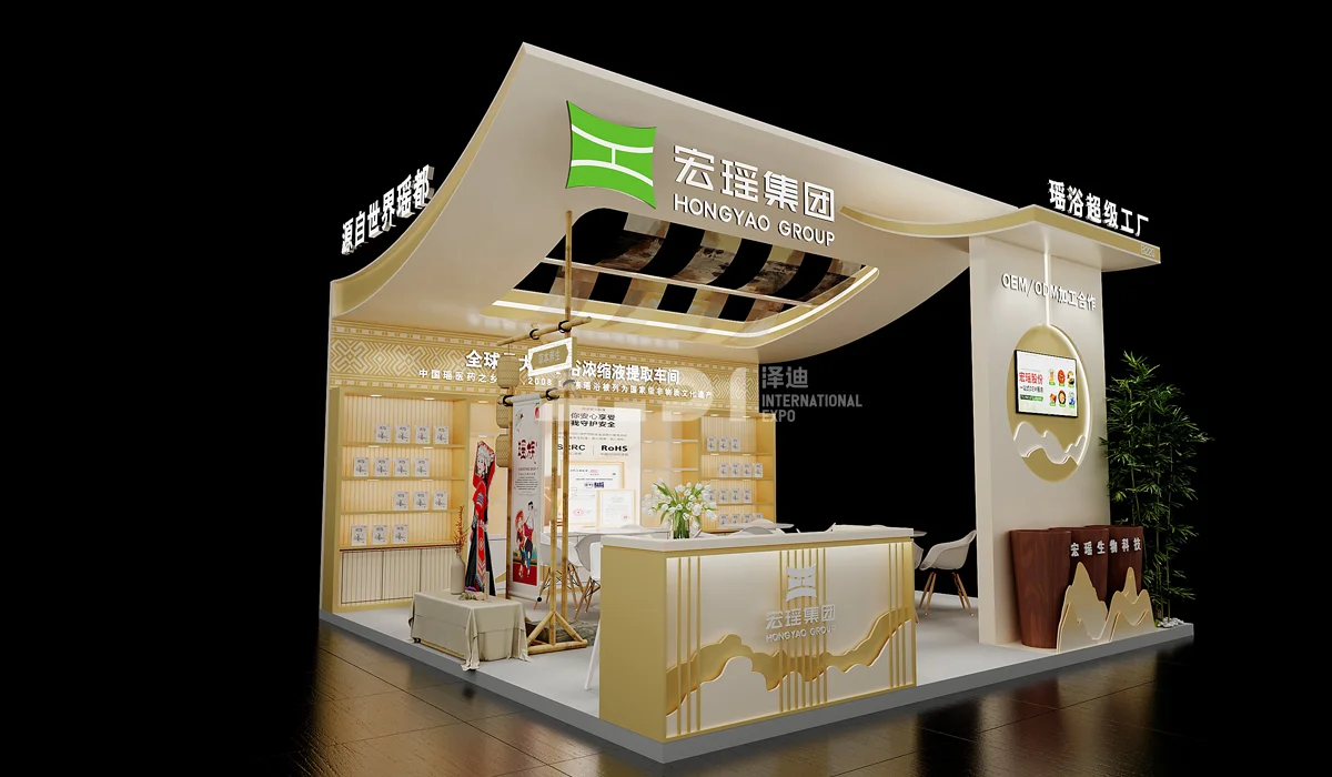 小型国风美博会展位展台设计搭建?创意满满