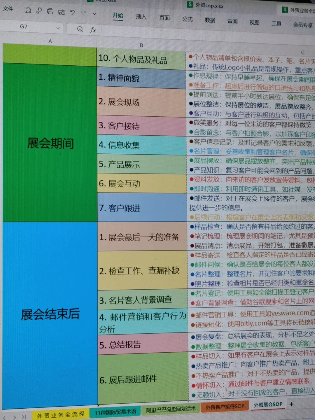 ?外贸展会SOP天花板+客户登记表模板