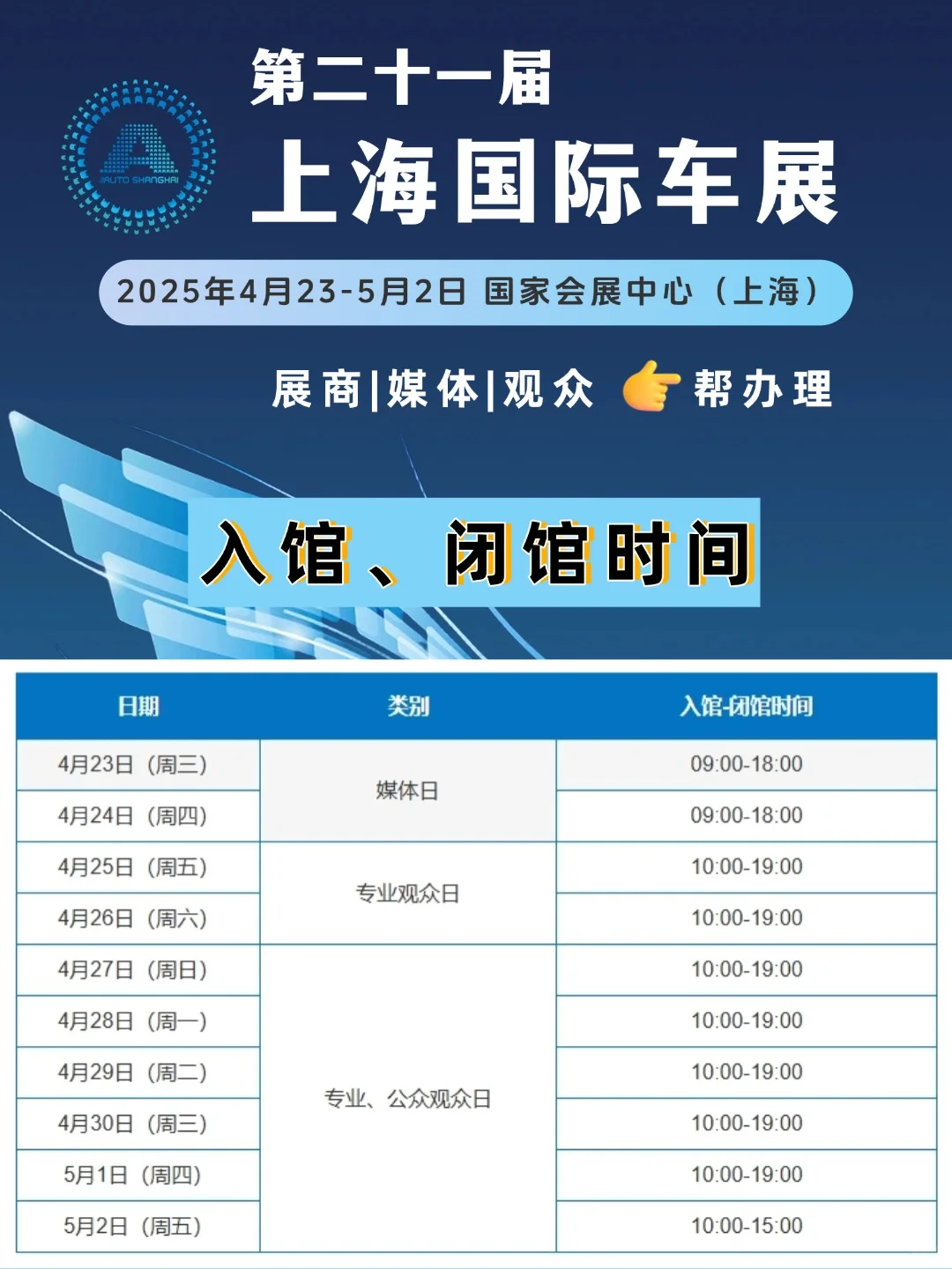 2025上海车展攻略（地点+门票+出行）