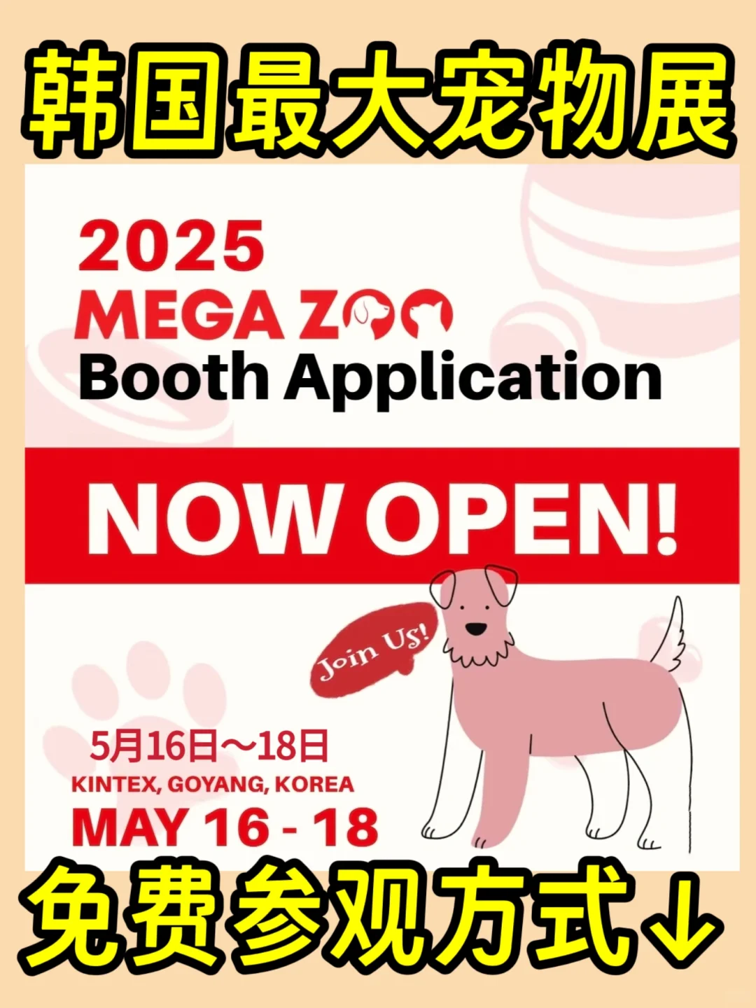 ?五月去小韩的养宠人不要错过这个展！！