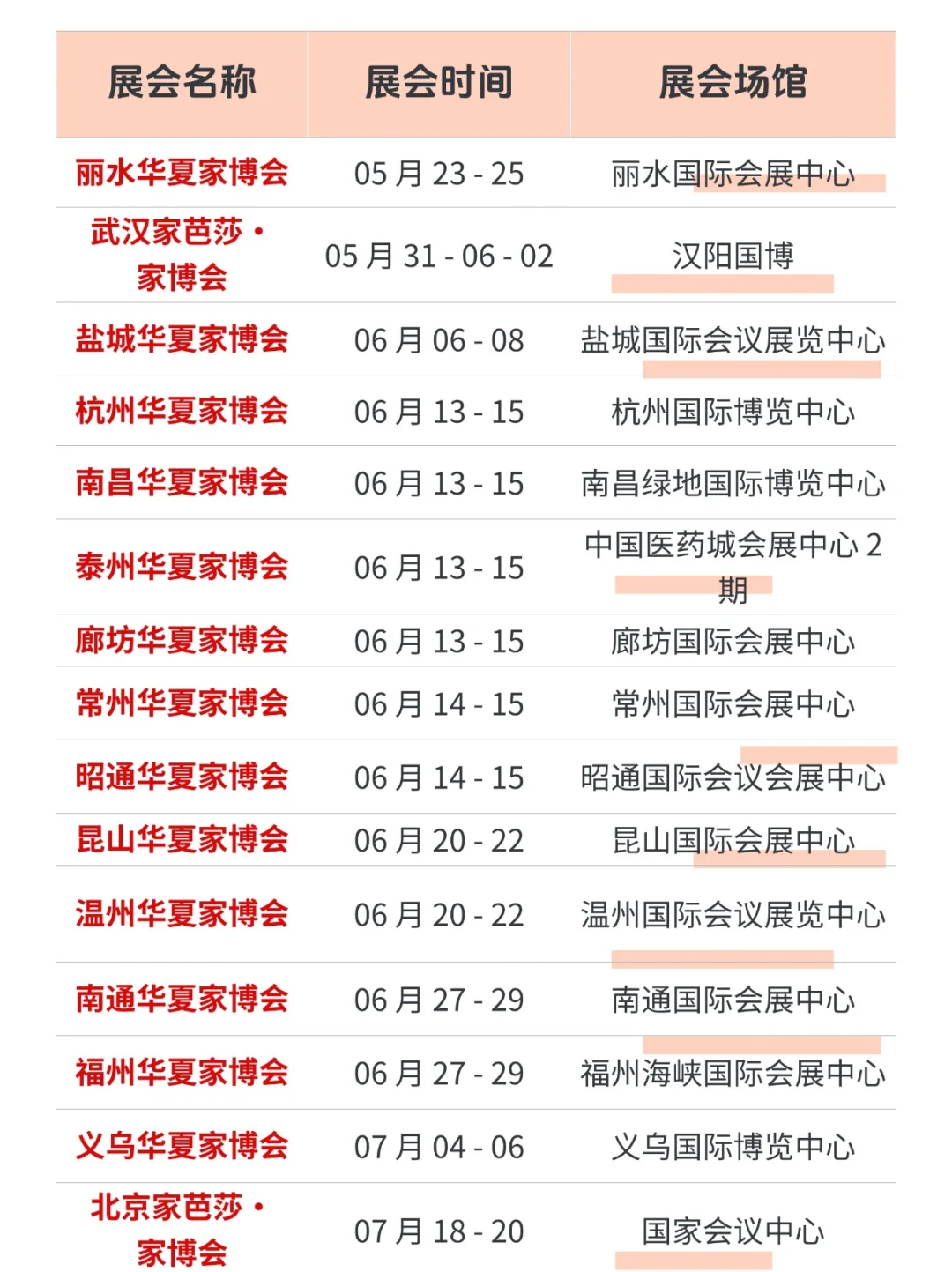 2025年展会排期表?(已更新‼️)