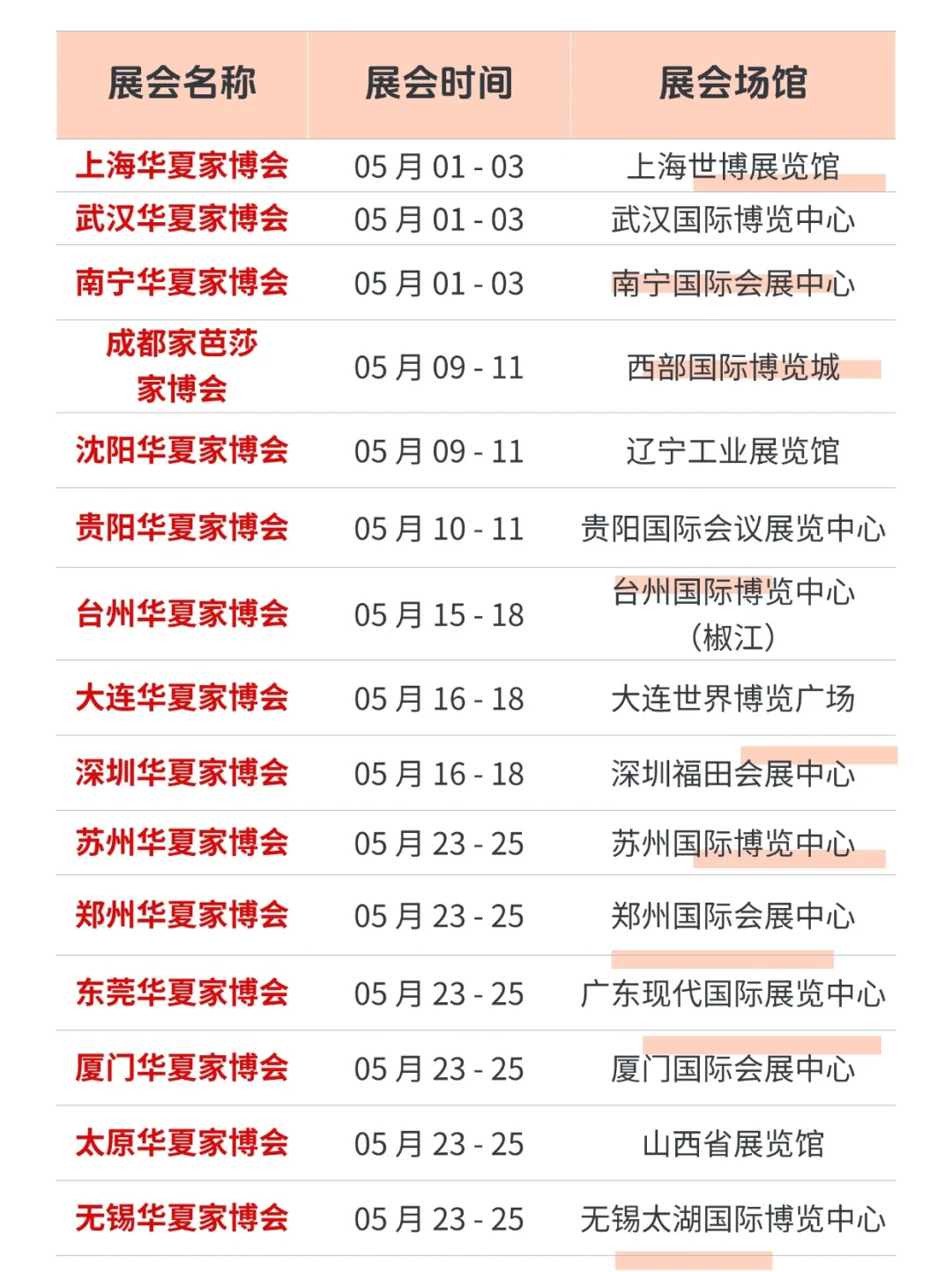 2025年展会排期表?(已更新‼️)