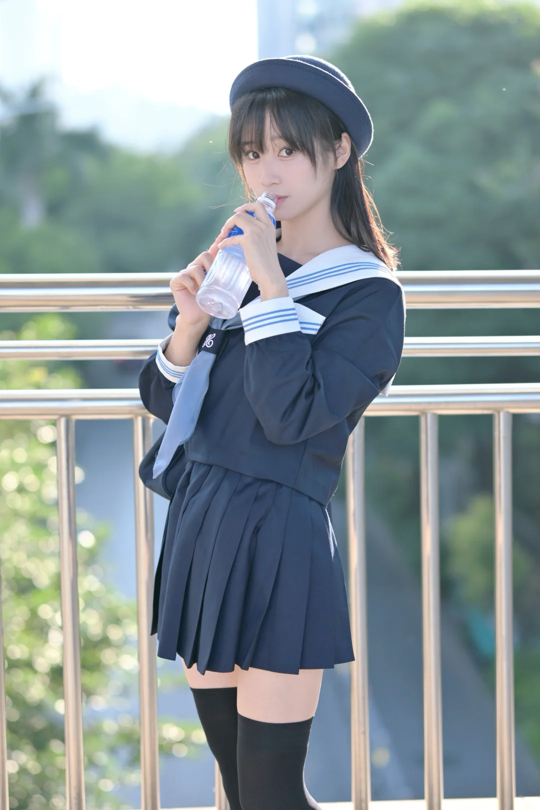 我的JK日常/日系感满满的会展山天桥！