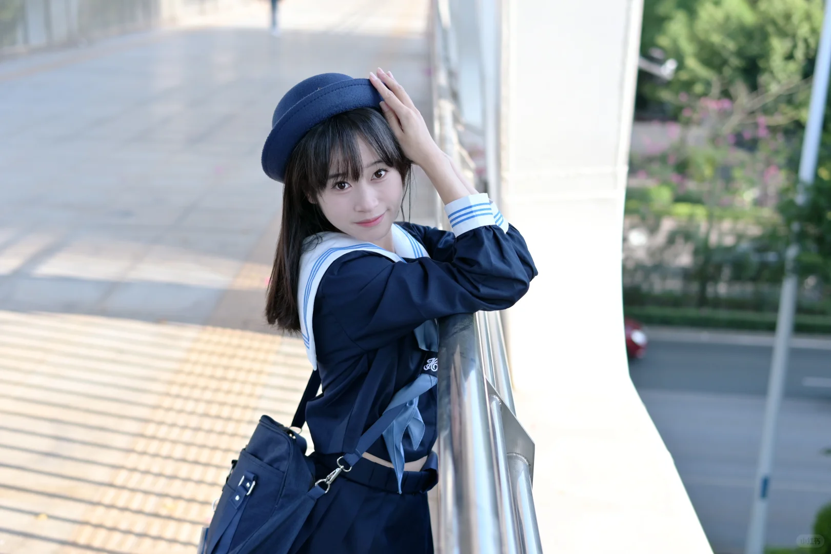 我的JK日常/日系感满满的会展山天桥！