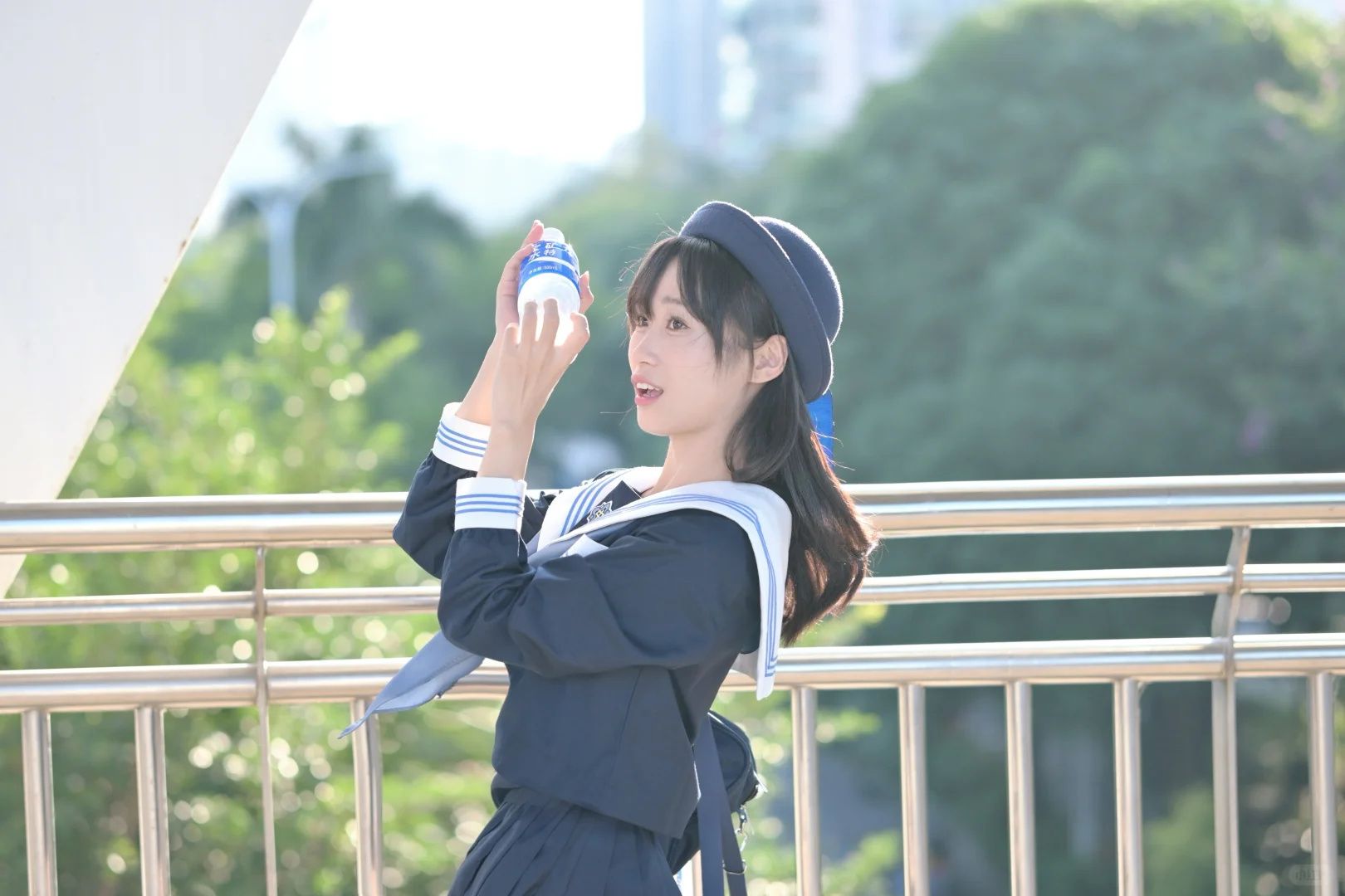 我的JK日常/日系感满满的会展山天桥！