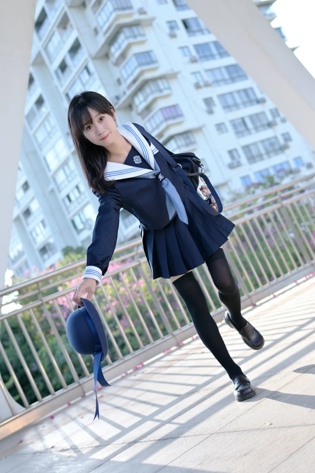 我的JK日常/日系感满满的会展山天桥！