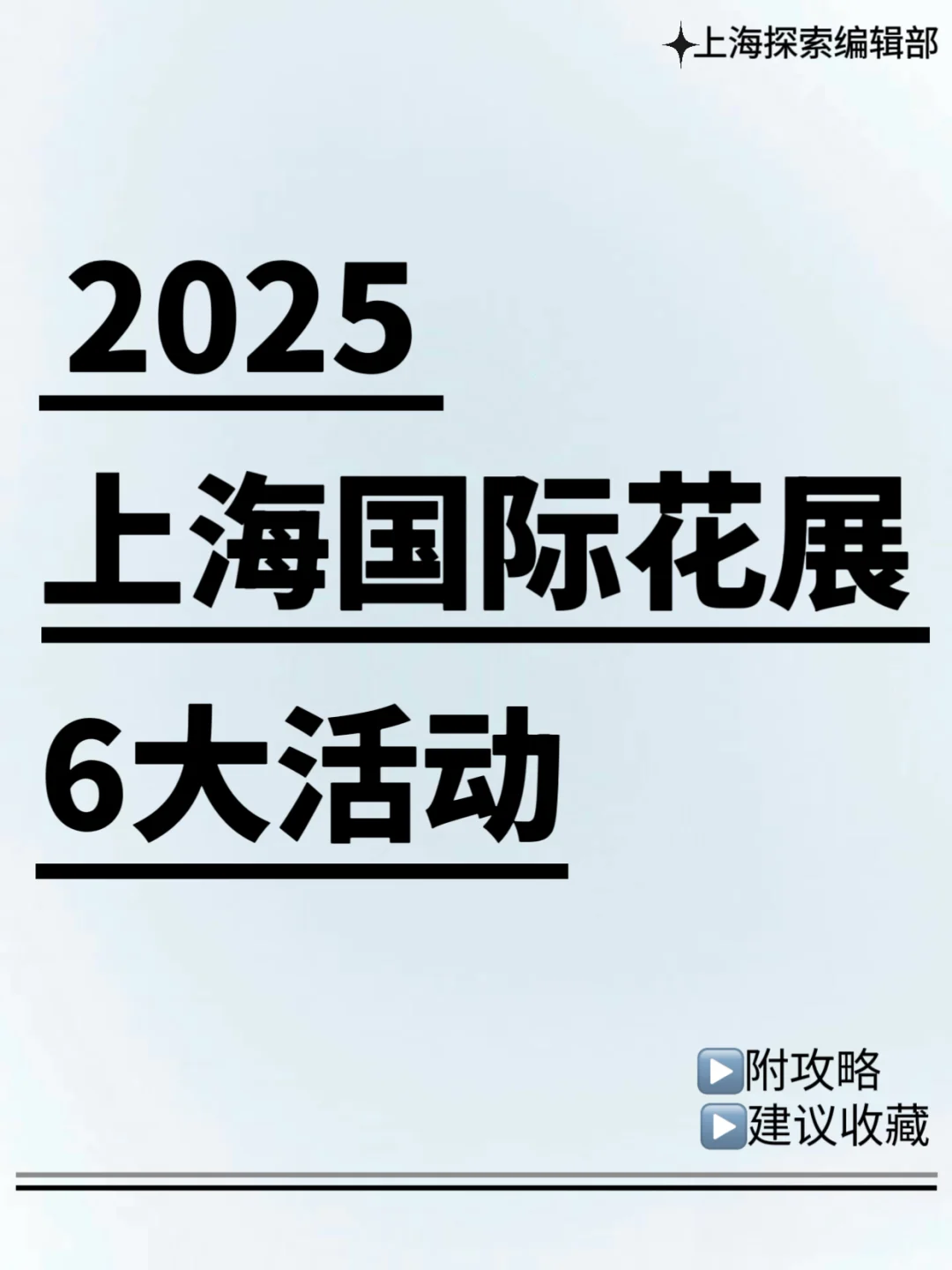 2025上海国际花展6个活动攻略