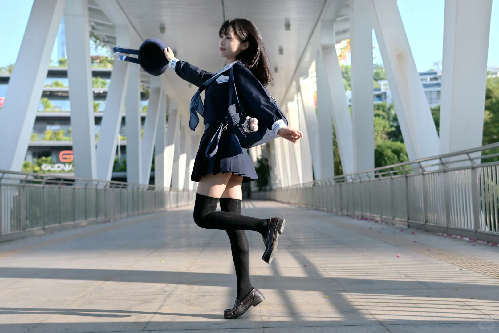 我的JK日常/日系感满满的会展山天桥！