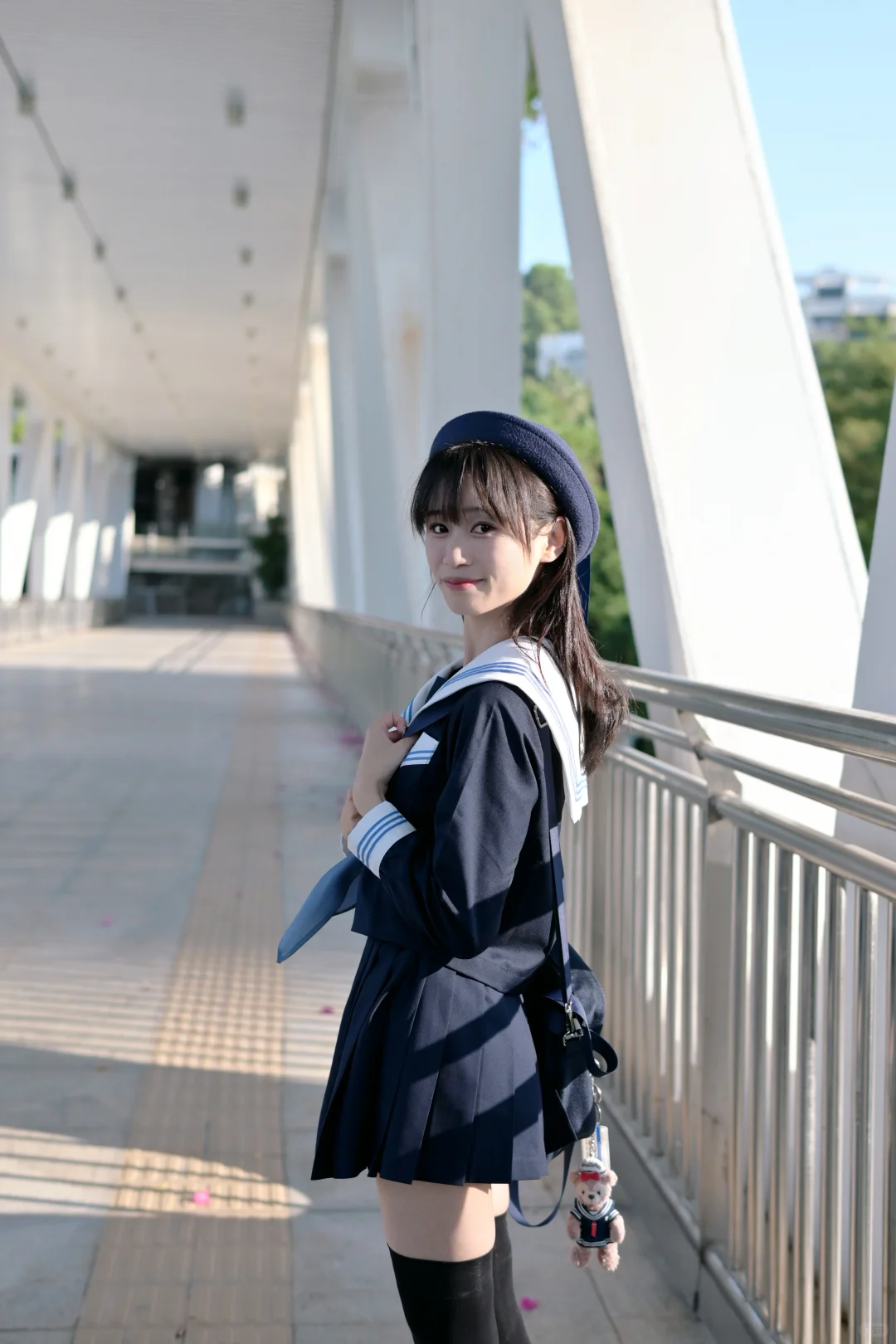 我的JK日常/日系感满满的会展山天桥！