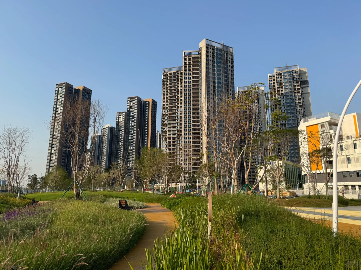 会展城实验学校旁街心公园