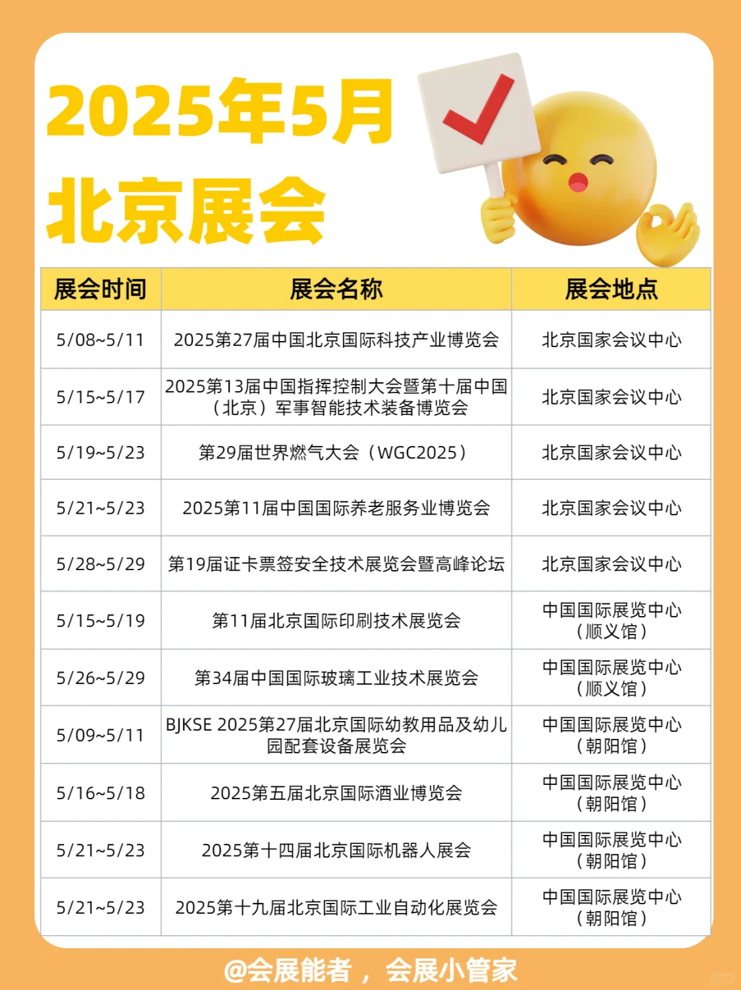 5月北京展会排期，精彩抢先看！