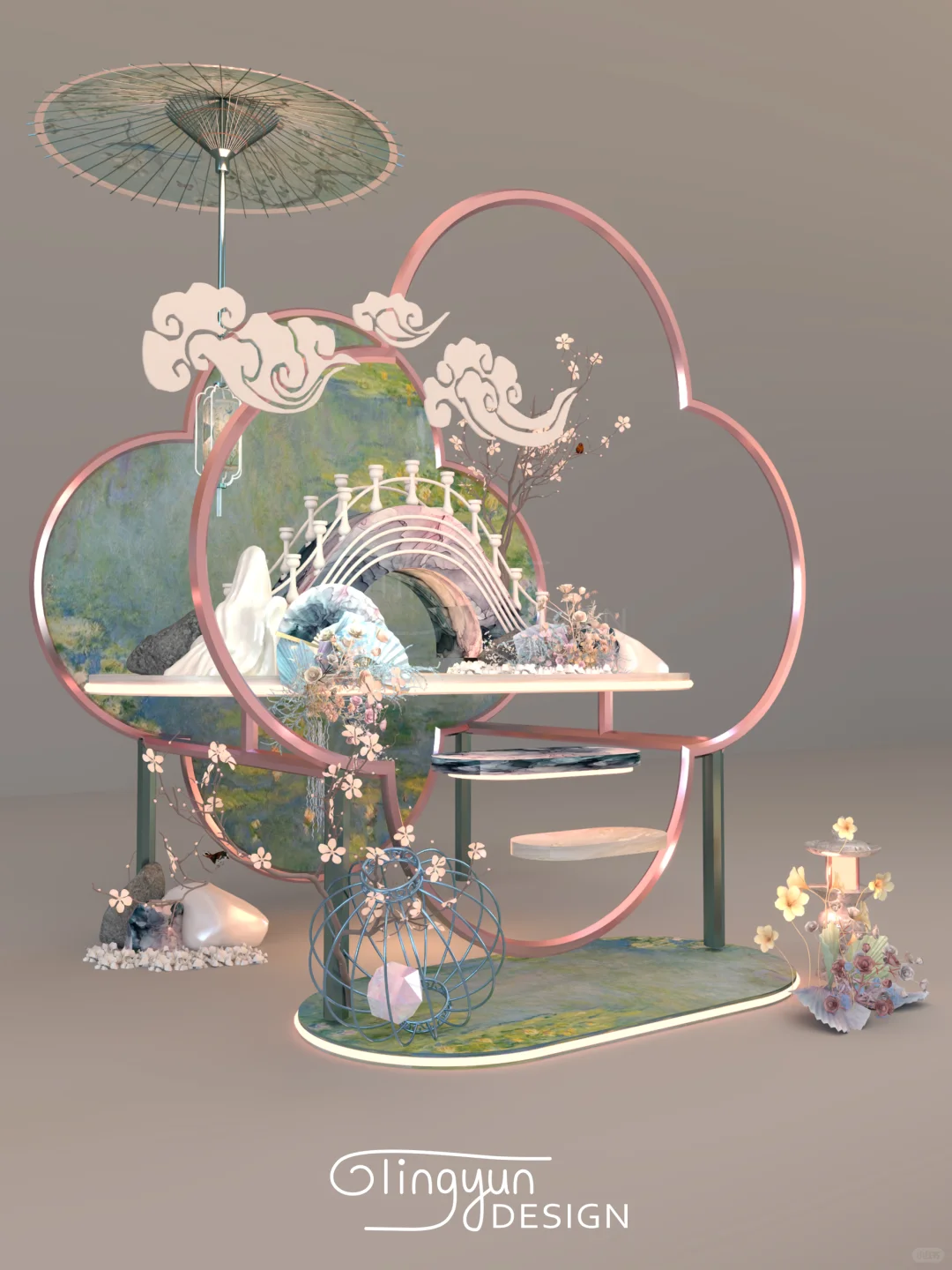 ?莫奈睡莲开在中式园林里「乐林泉」?