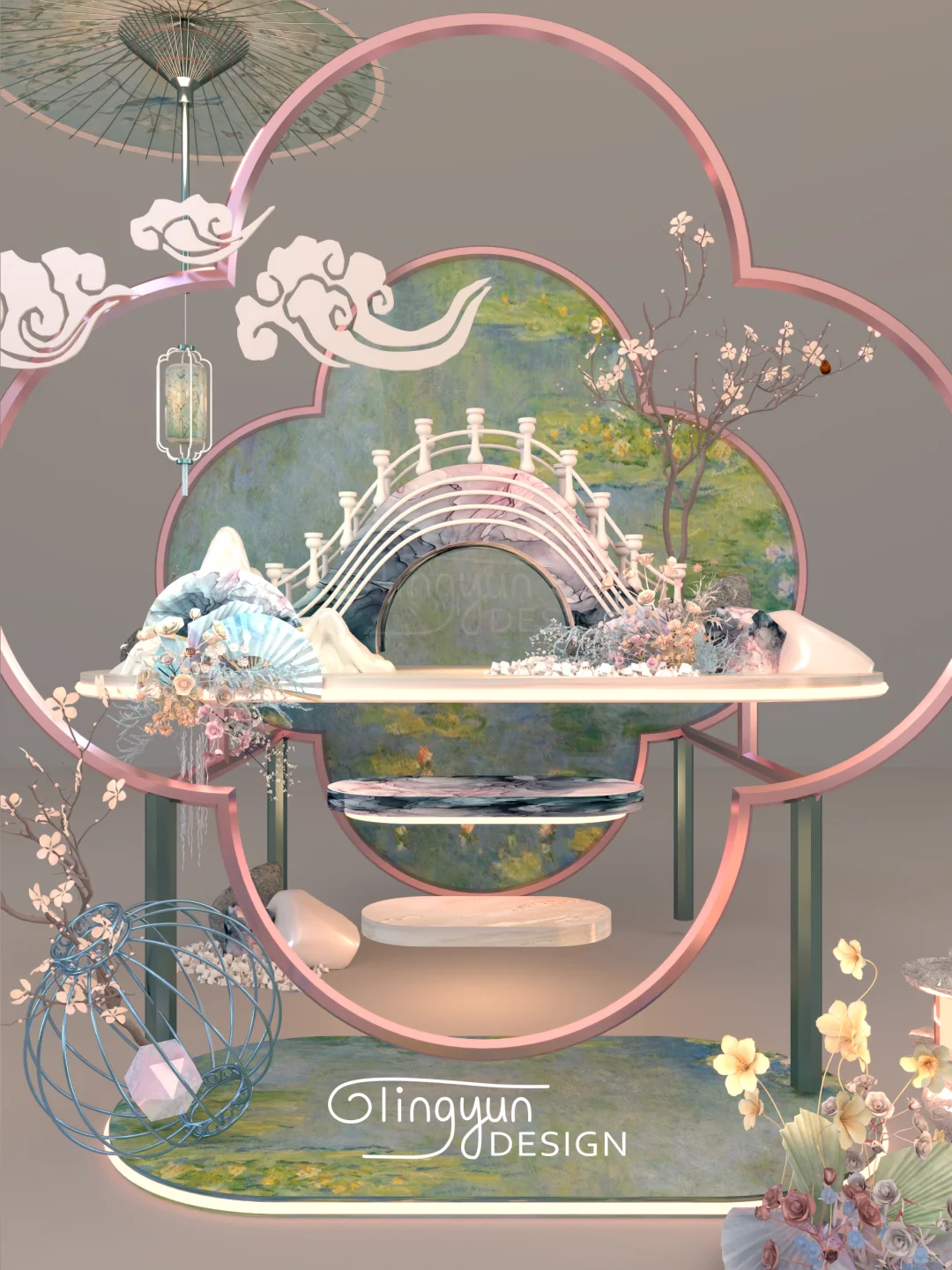 ?莫奈睡莲开在中式园林里「乐林泉」?