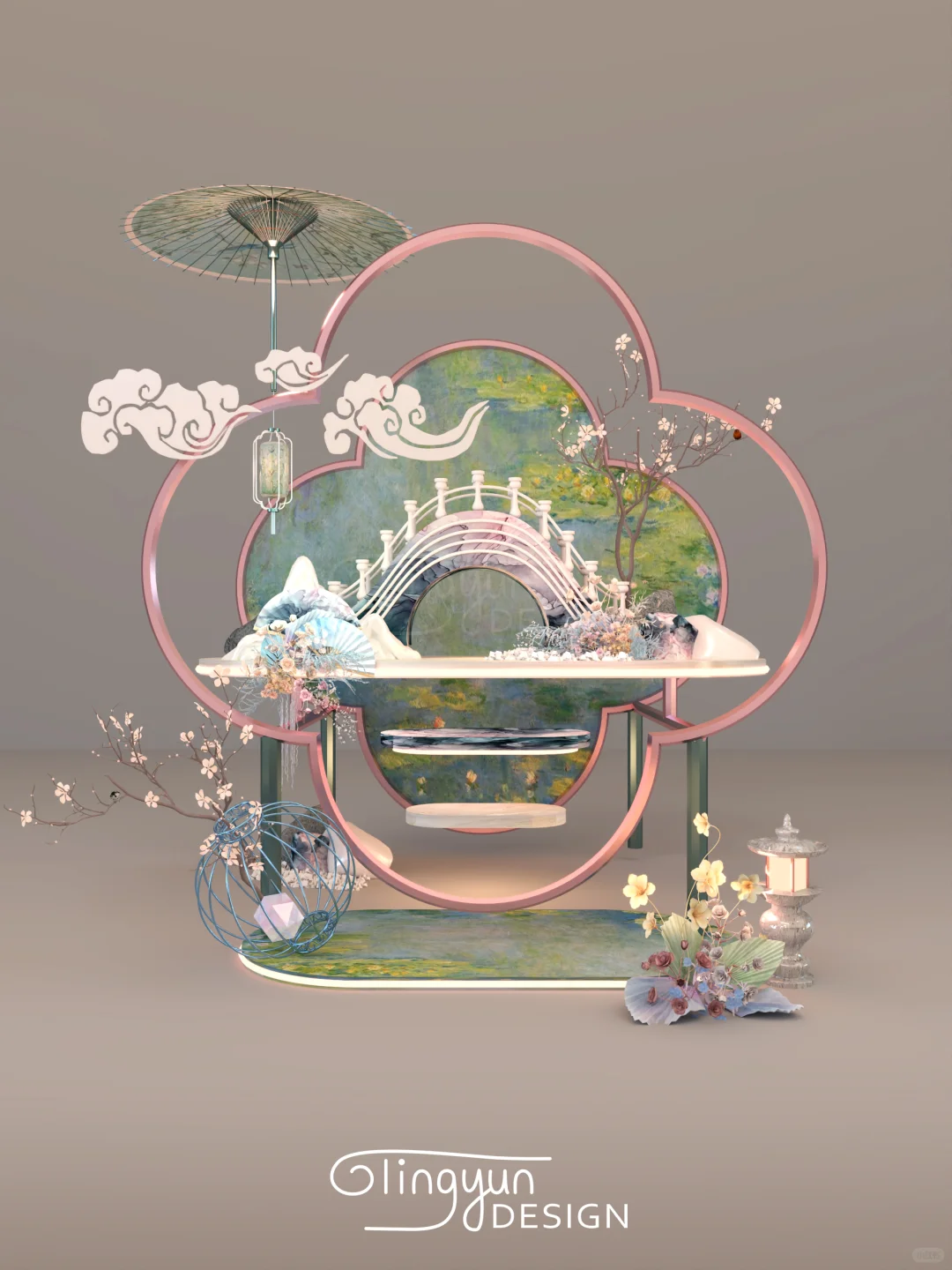 ?莫奈睡莲开在中式园林里「乐林泉」?