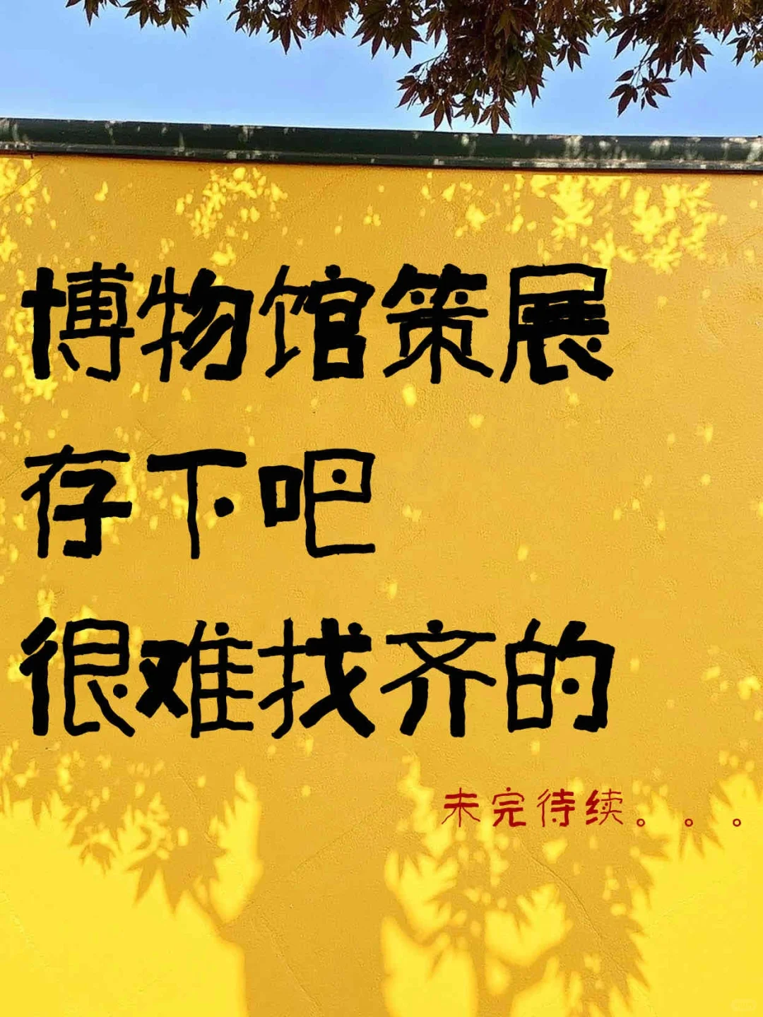 老天爷?️博物馆策展方向的赢麻了