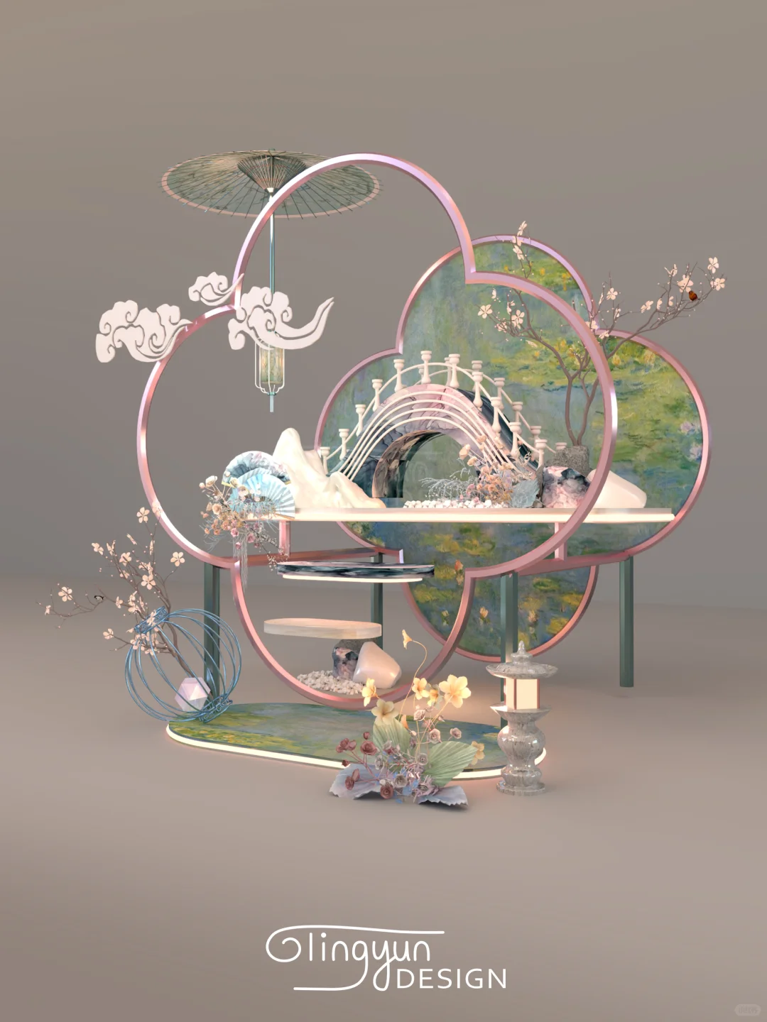 ?莫奈睡莲开在中式园林里「乐林泉」?