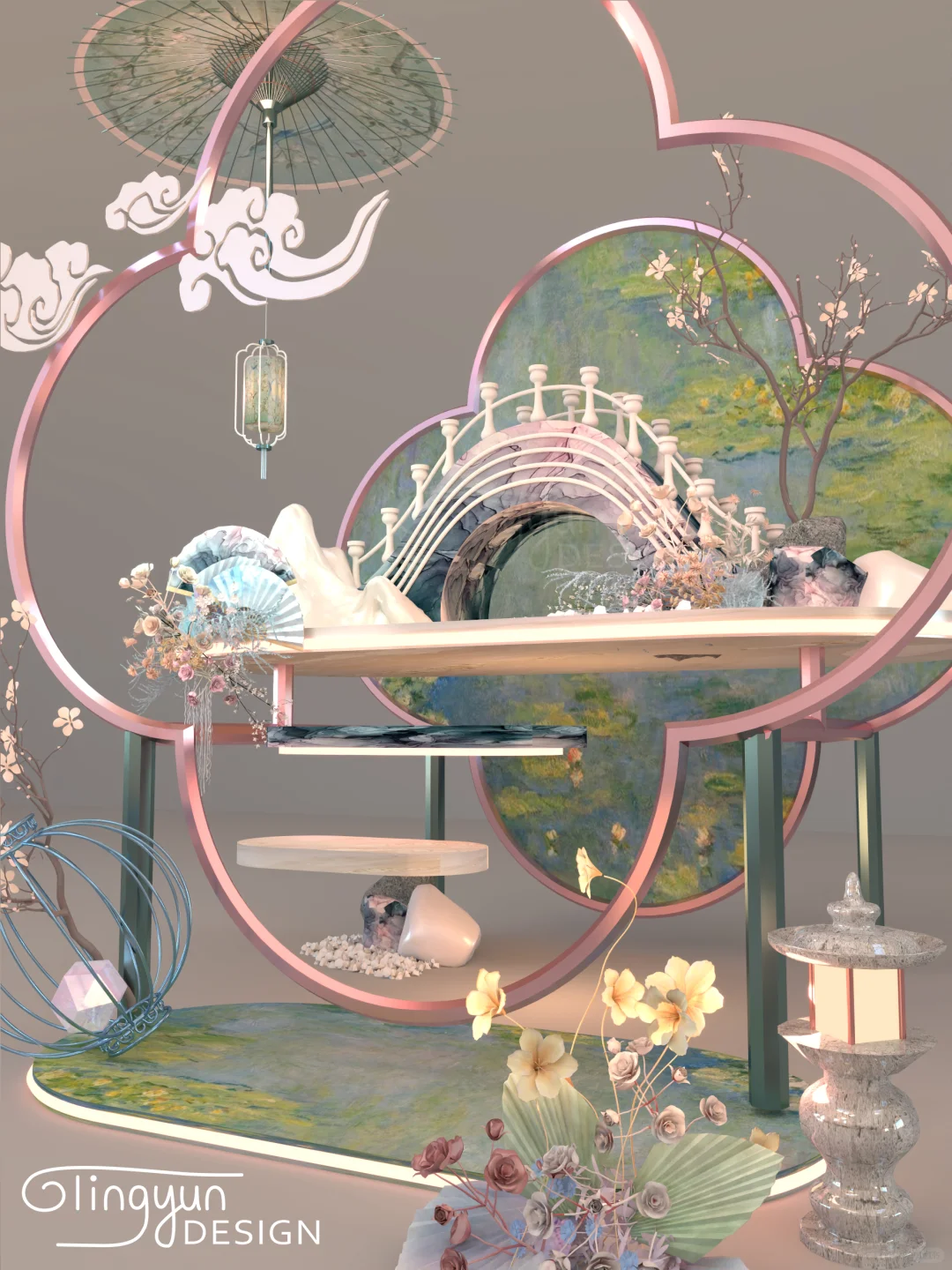 ?莫奈睡莲开在中式园林里「乐林泉」?