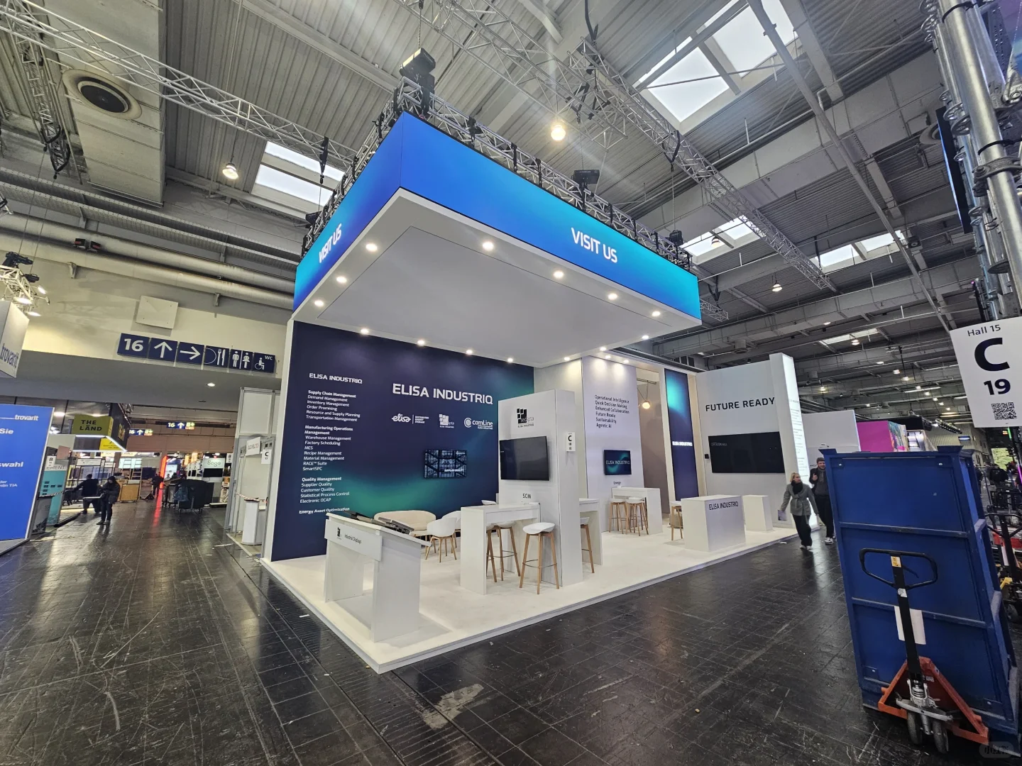 汉诺威展台搭建中，现场搭建实拍！