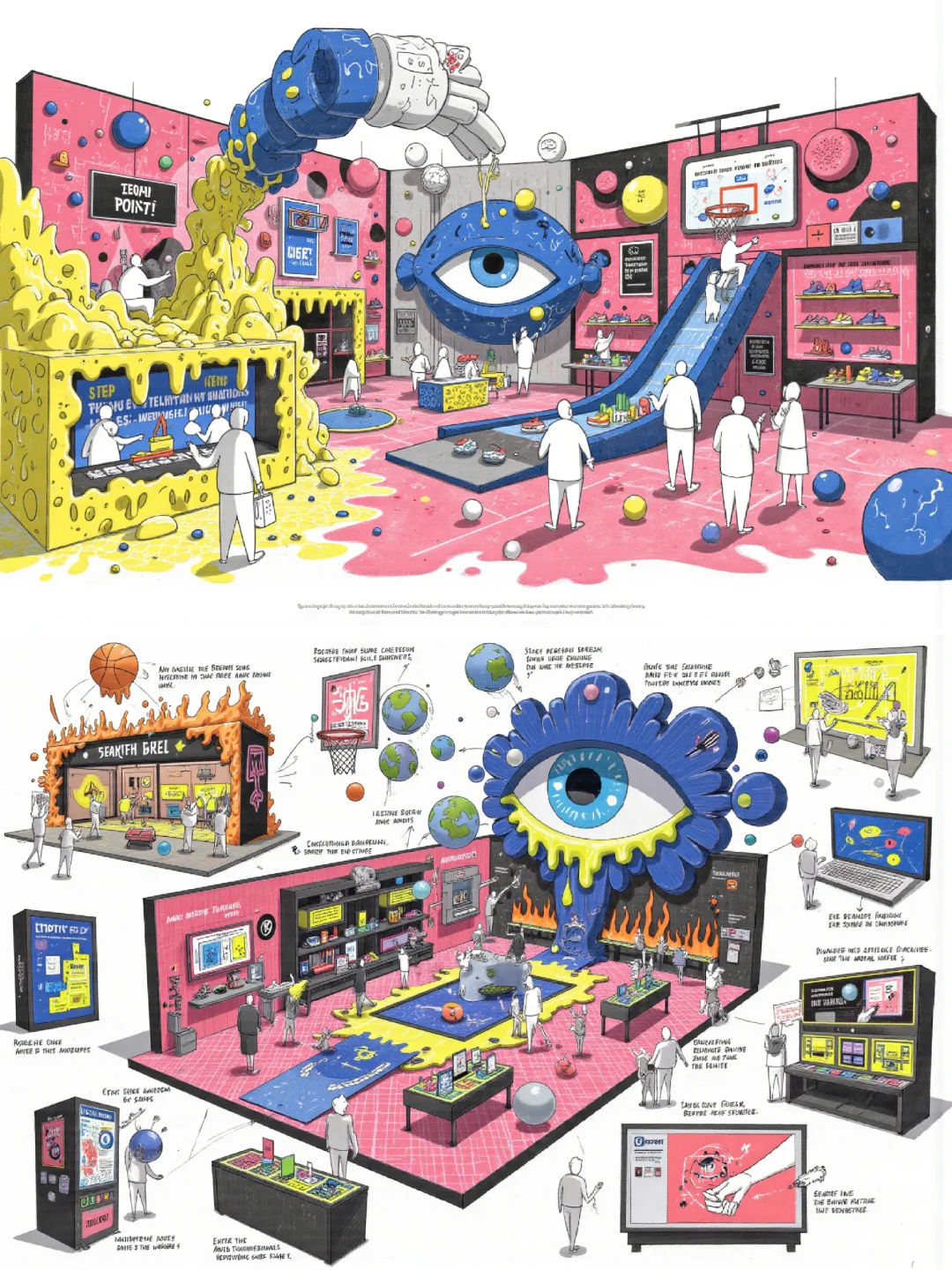 大概没人喜欢这种电玩世界风格的展台设计吧