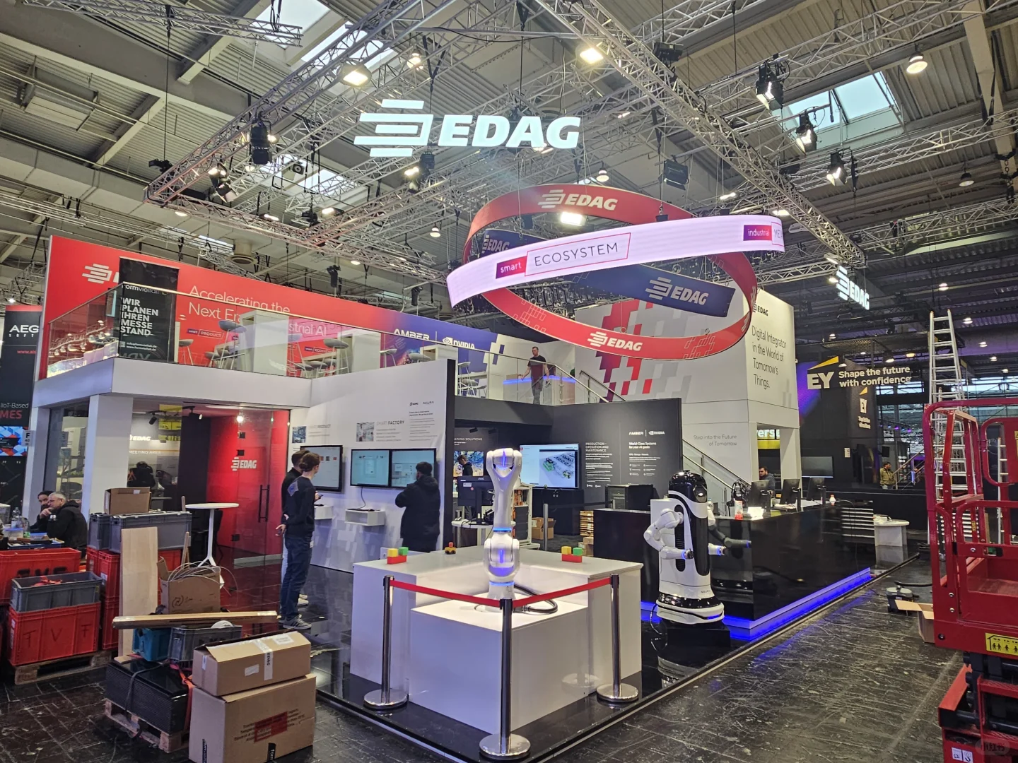 汉诺威展台搭建中，现场搭建实拍！