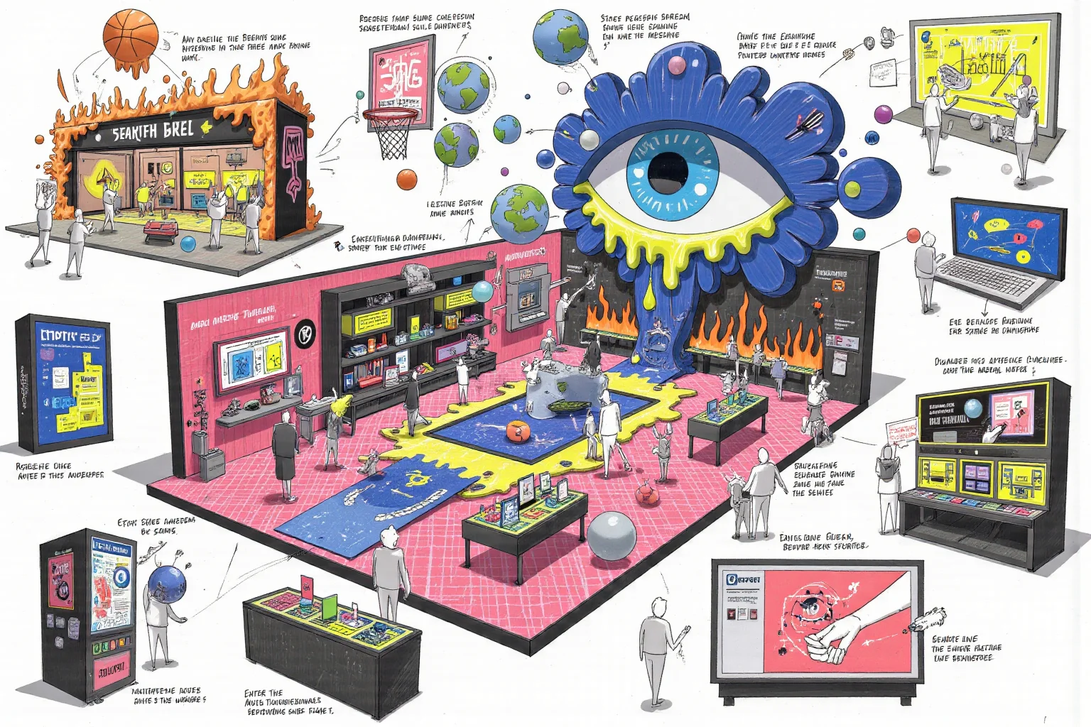 大概没人喜欢这种电玩世界风格的展台设计吧