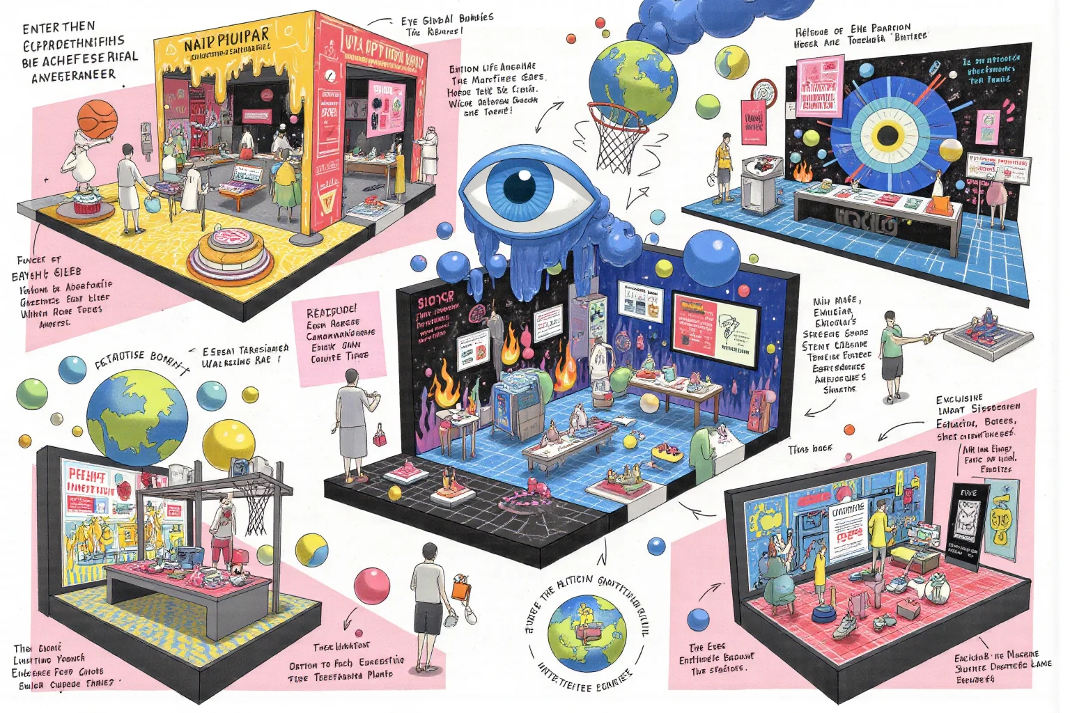 大概没人喜欢这种电玩世界风格的展台设计吧