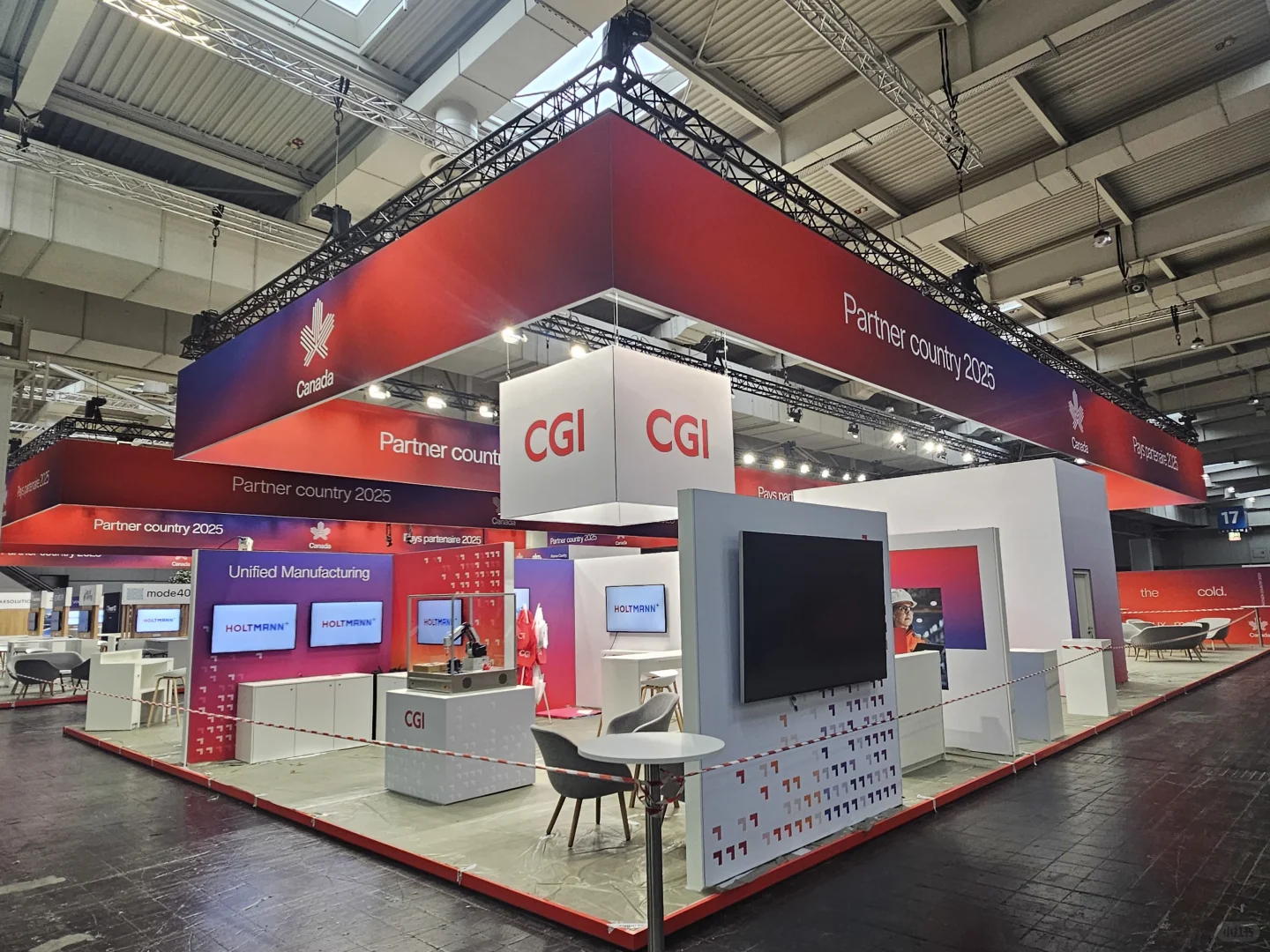 汉诺威展台搭建中，现场搭建实拍！