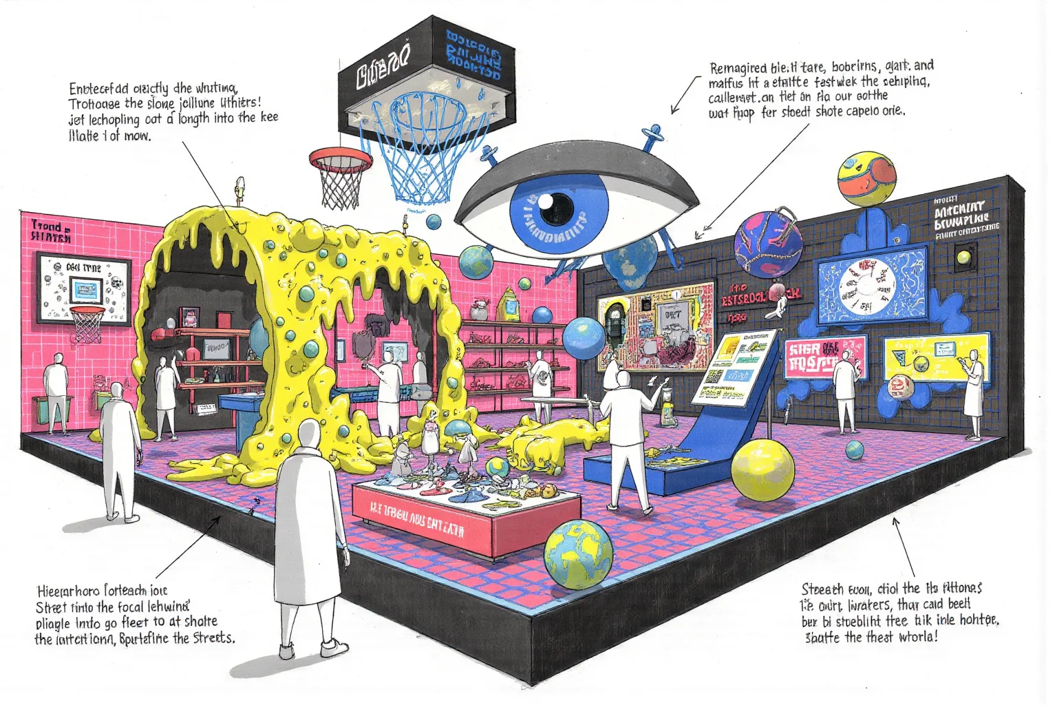 大概没人喜欢这种电玩世界风格的展台设计吧