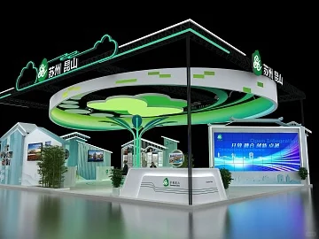 绿色展台设计