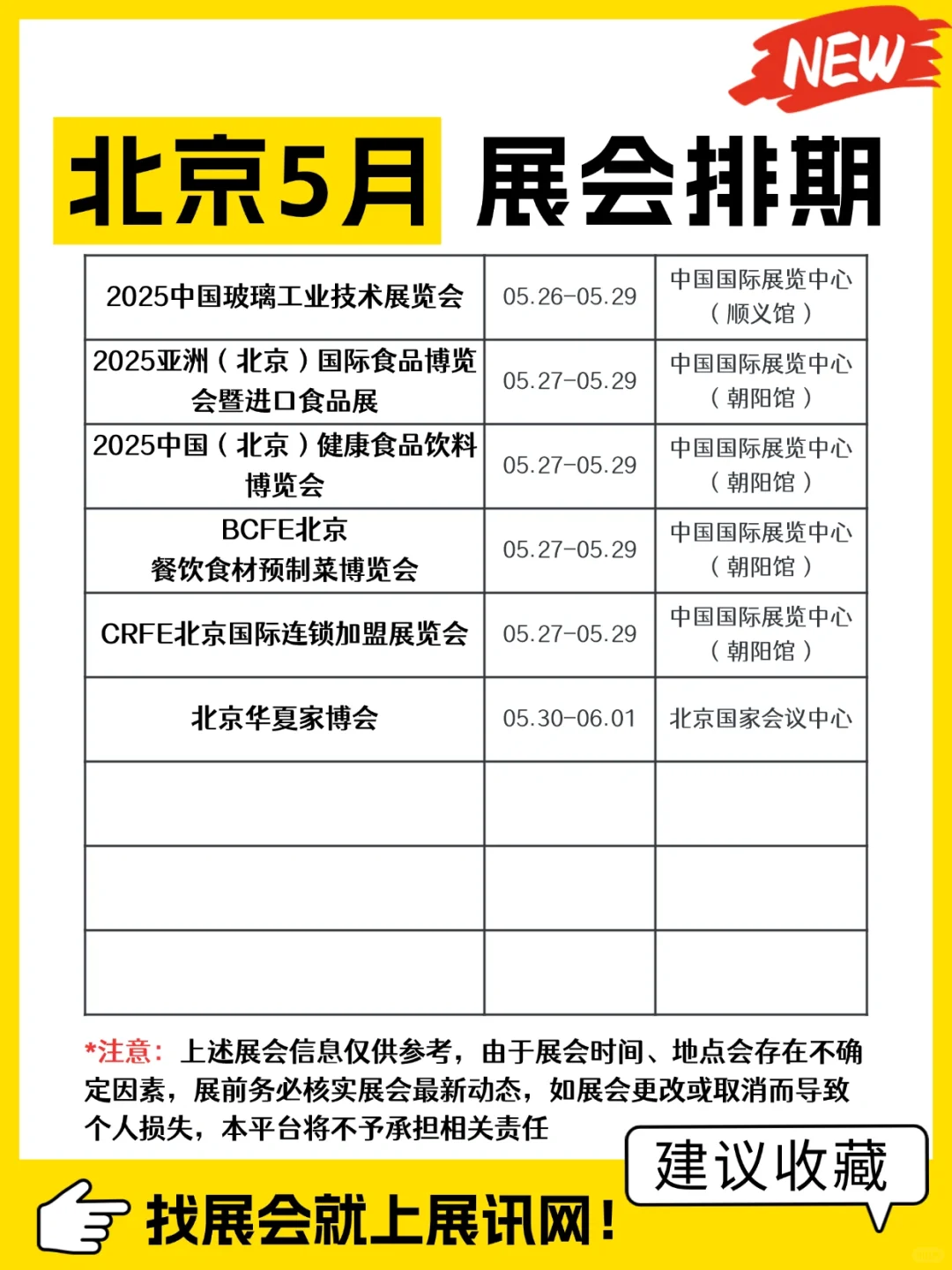 2025【北京5月展会排期】时间+地点+门票