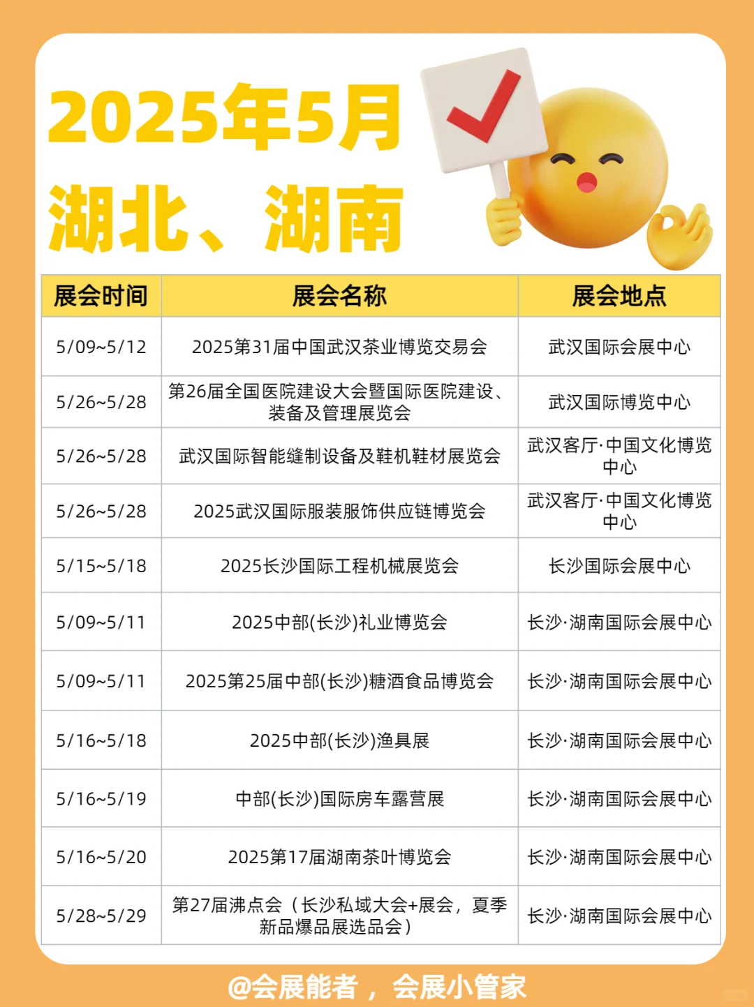 5月湖北、湖南展会排期，精彩抢先看！