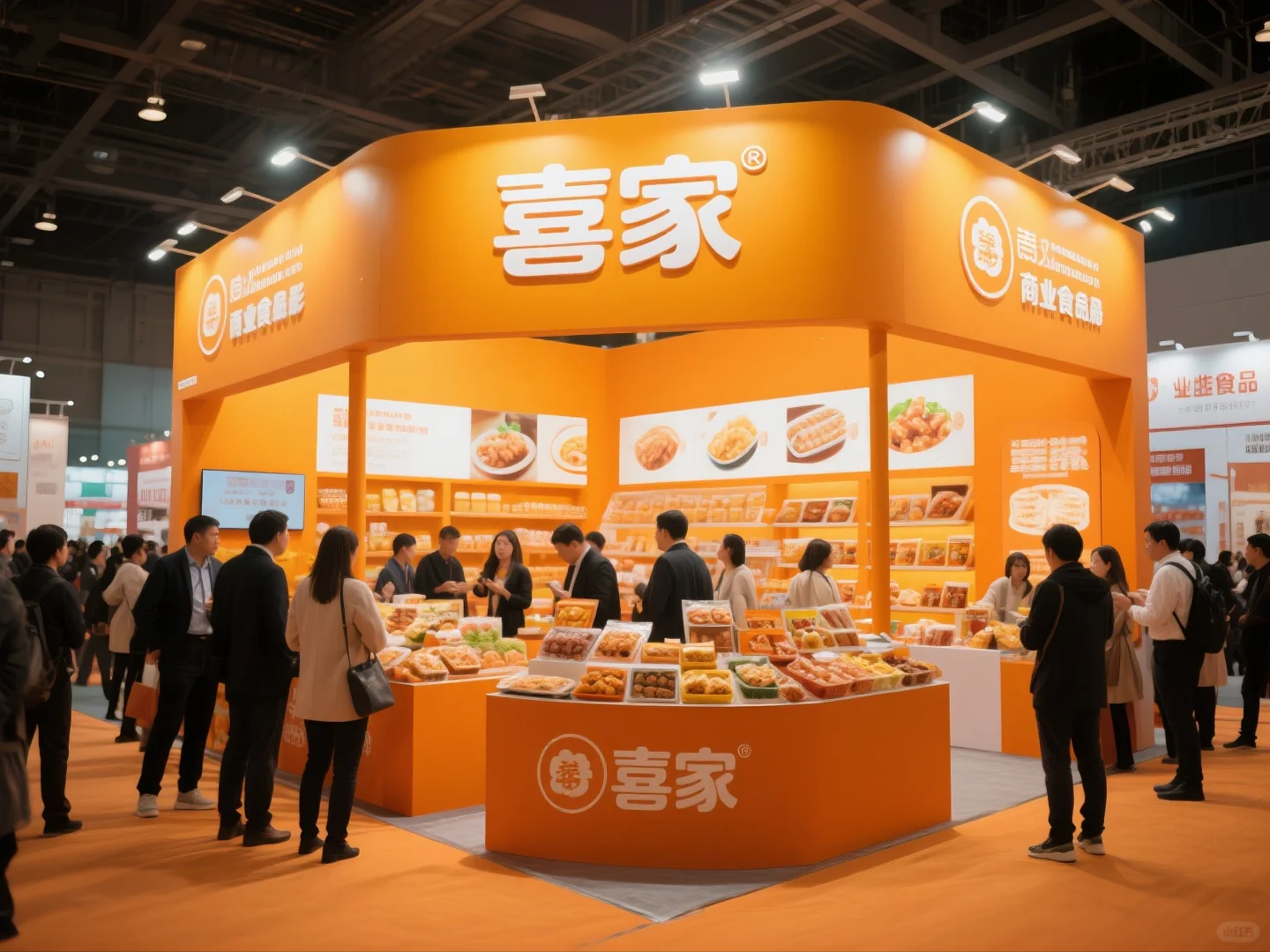 081｜挑战100天100套展台案例｜简易食品展位