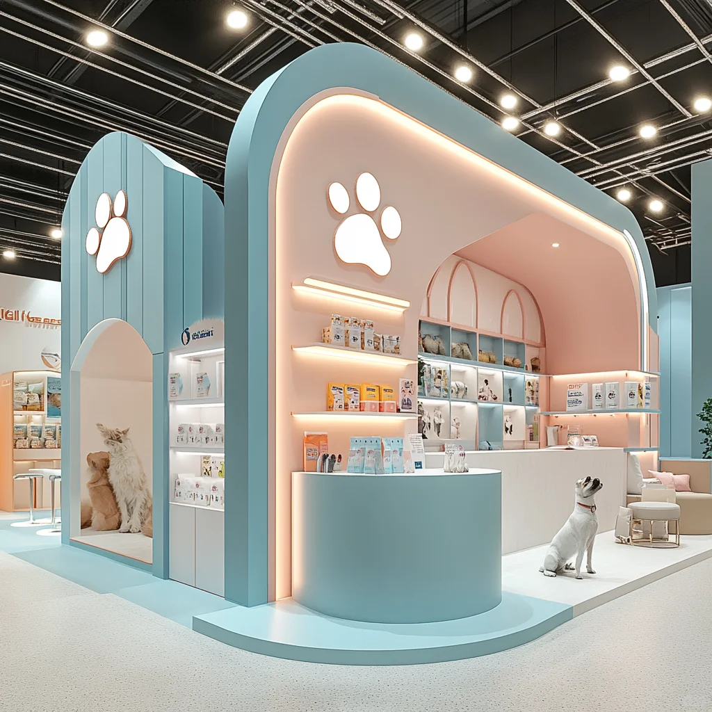 048｜挑战100天100套展台案例｜宠物用品展位