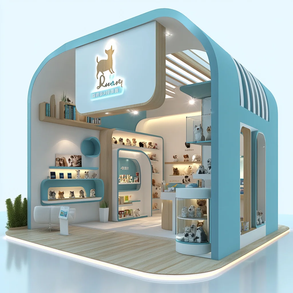 048｜挑战100天100套展台案例｜宠物用品展位