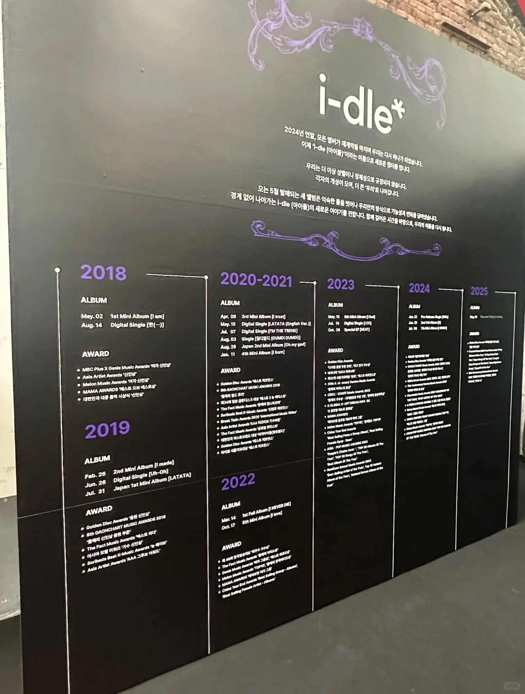 在i-dle七周年展览会上 送别大G ??