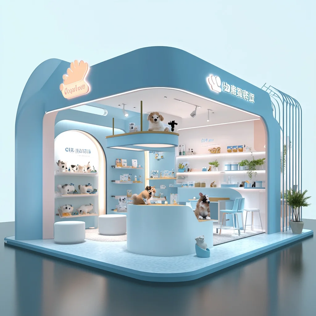 048｜挑战100天100套展台案例｜宠物用品展位